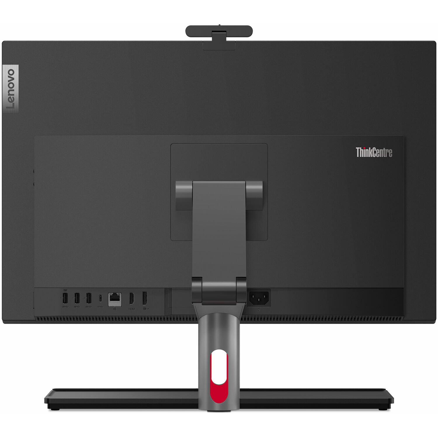 Lenovo ThinkCentre M90a Gen 5 all-in-one desktop with 23.8-inch display, black chassis, and enterprise office design — view 5
