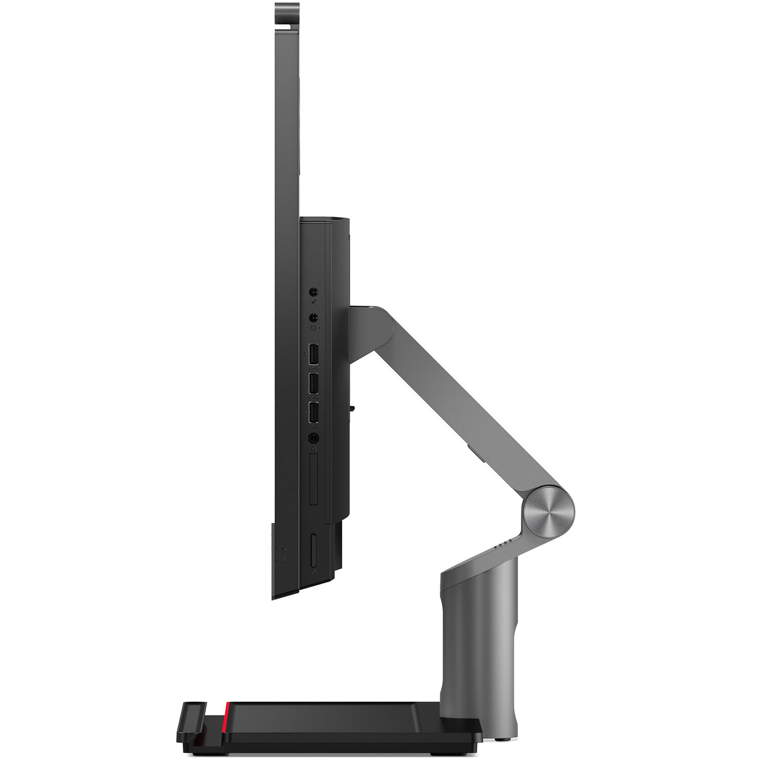 Lenovo ThinkCentre M90a Gen 5 all-in-one desktop with 23.8-inch display, black chassis, and enterprise office design — view 9