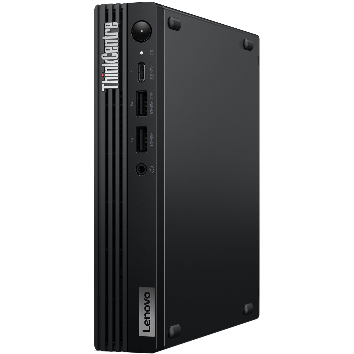 Lenovo ThinkCentre M70q Gen 5 mini PC with Intel Core i3-14100T, 16 GB RAM, and 256 GB SSD — view 3
