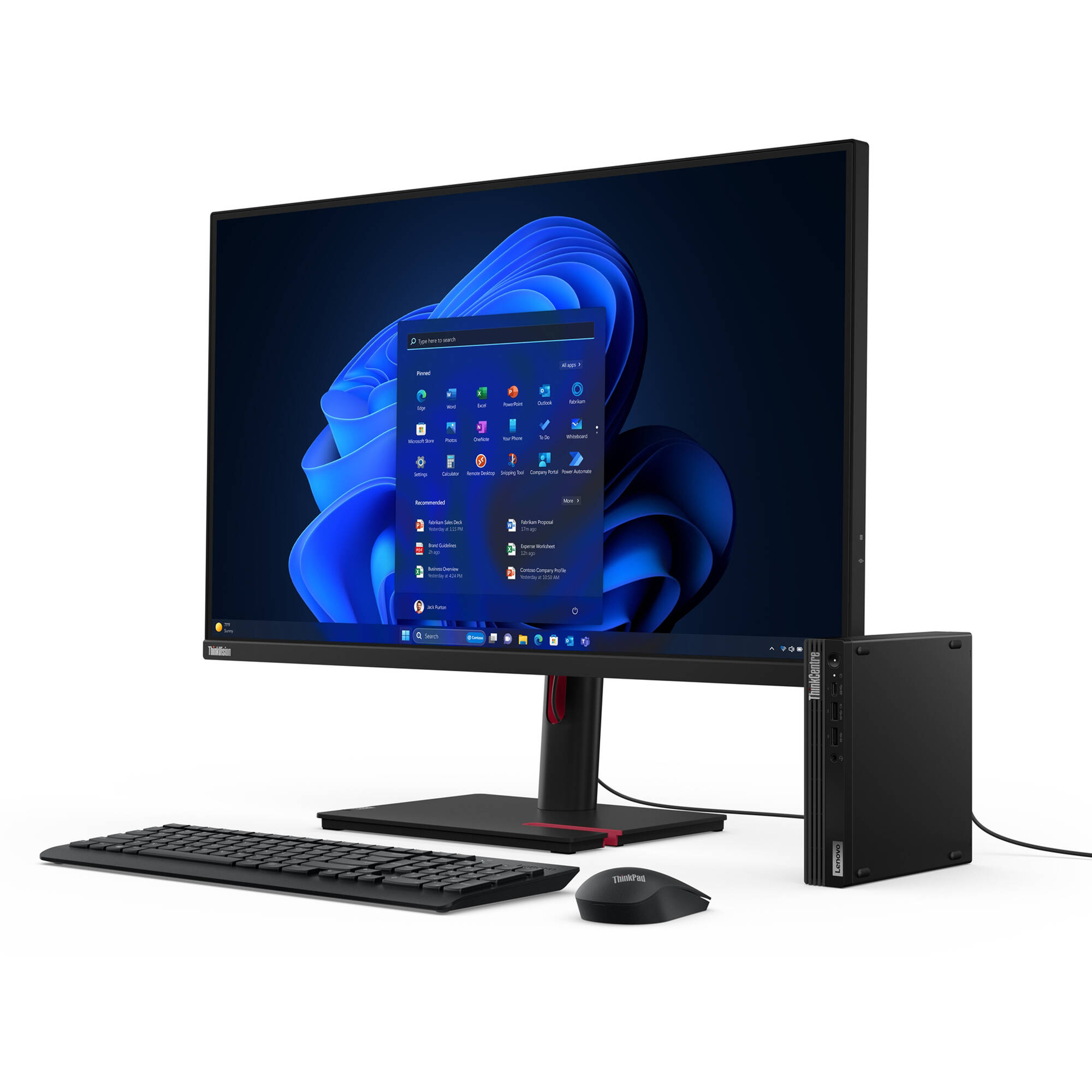 Lenovo ThinkCentre M70q Gen 5 Tiny business mini PC with Intel Core i5-14400T, 16GB RAM, and 256GB SSD — view 9