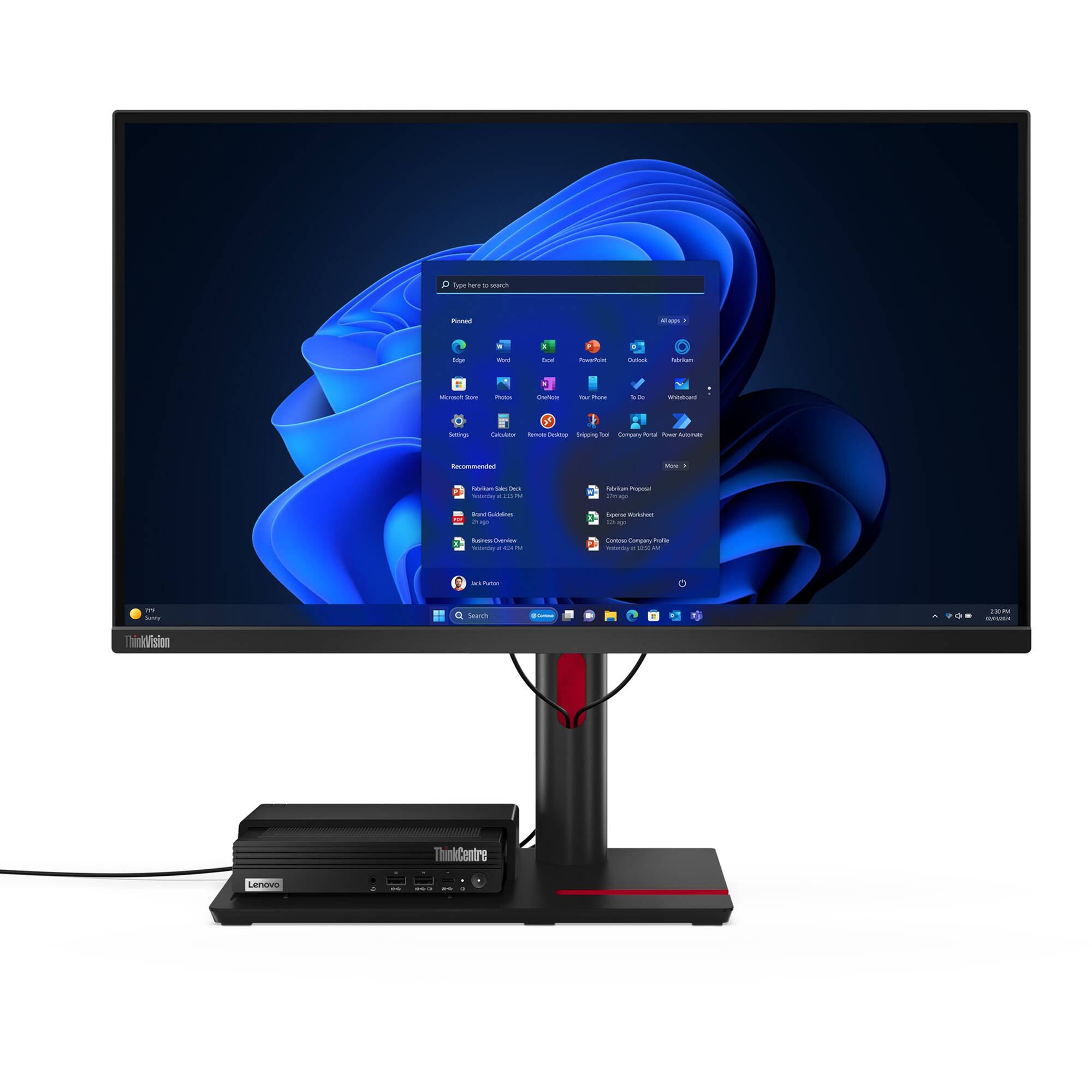 Lenovo ThinkCentre M90q Gen 5 tiny business desktop with Intel Core i9, 32 GB RAM, and 512 GB SSD — view 7