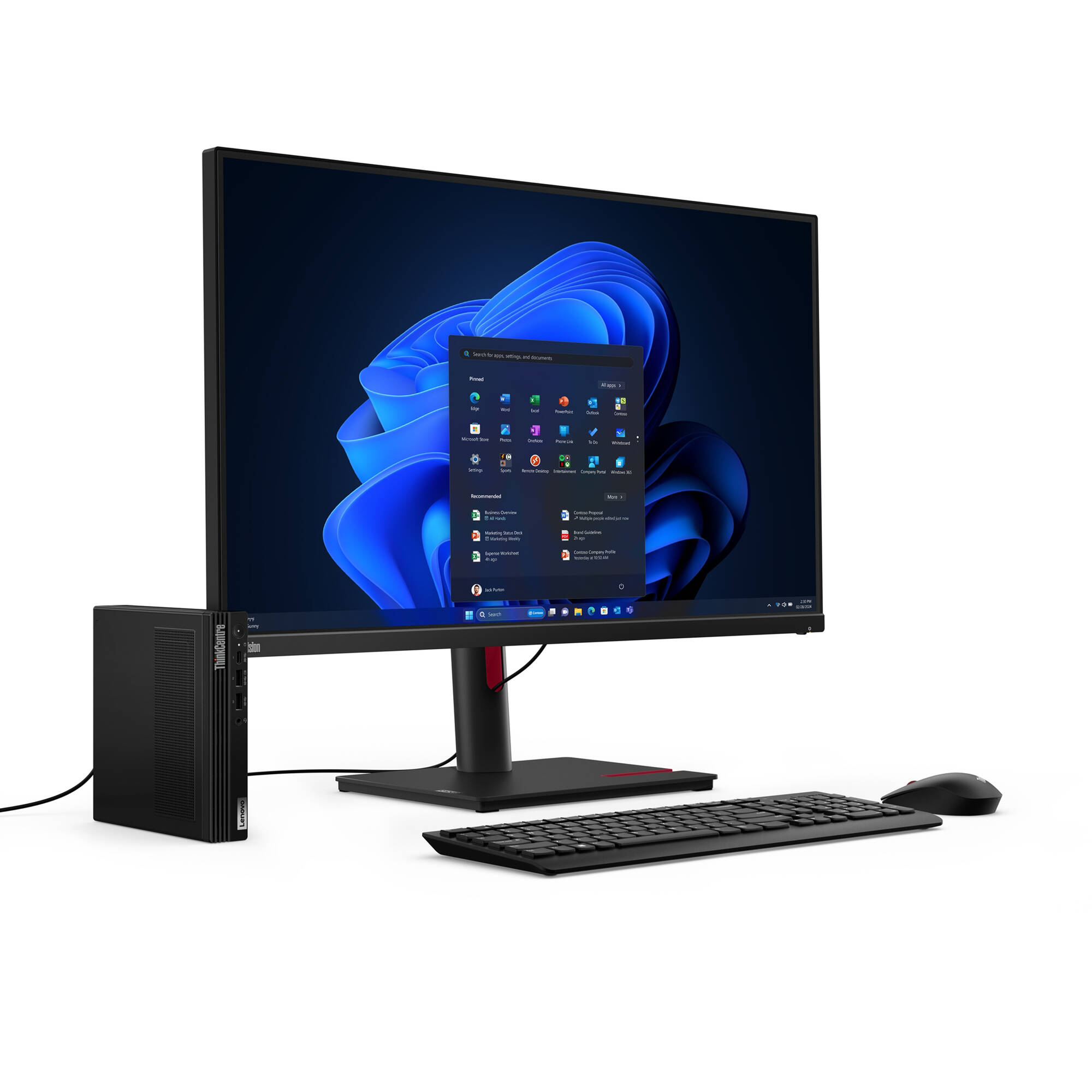 Lenovo ThinkCentre M90q Gen 5 mini PC with Intel Core i5 vPro, 16 GB RAM, 256 GB SSD, and Windows 11 Pro — view 11
