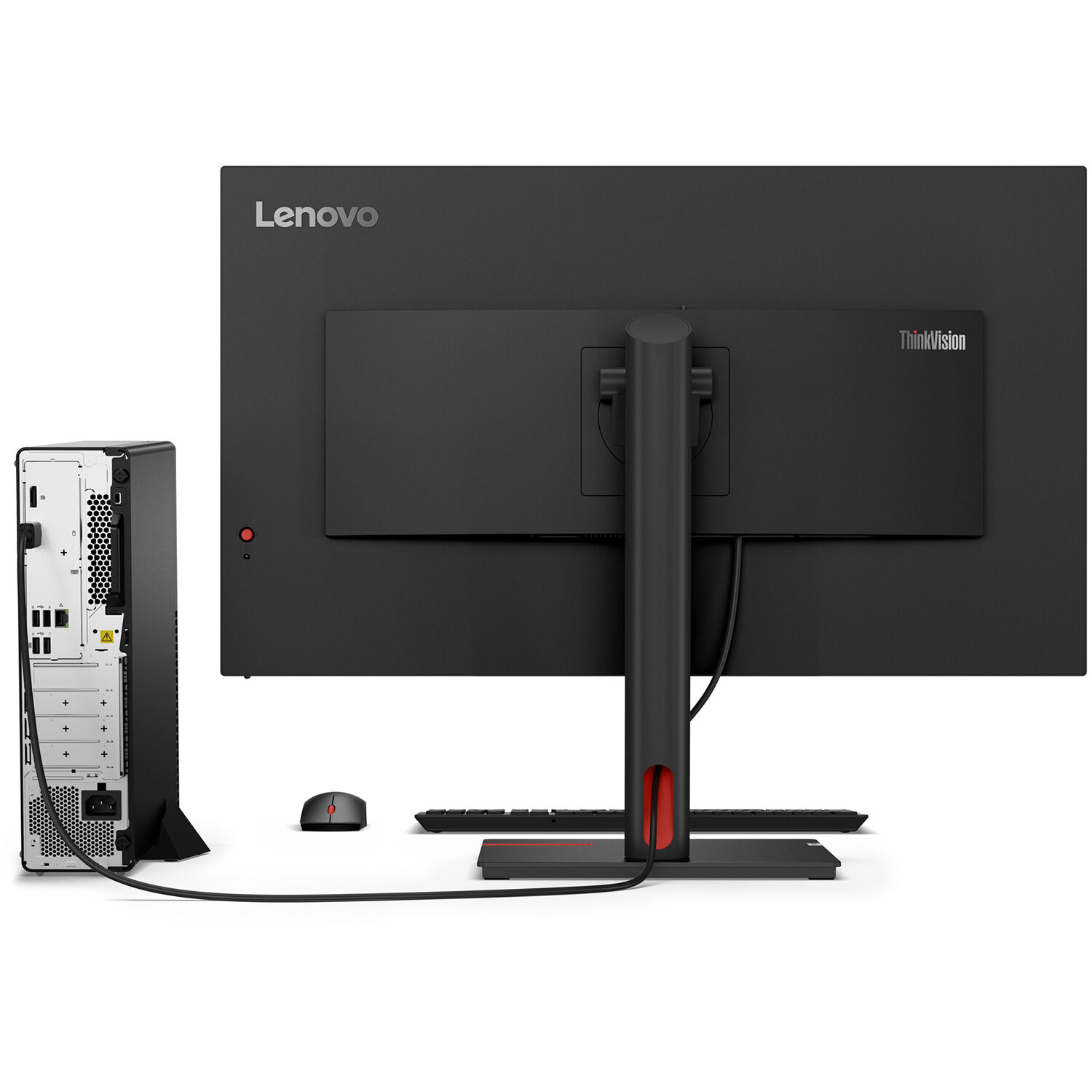 Lenovo ThinkCentre M70s Gen 5 small form factor business desktop with Intel Core i3 and black chassis — view 10