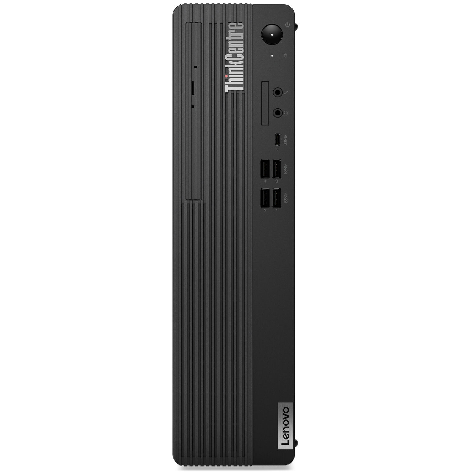 Lenovo ThinkCentre M70s Gen 5 small form factor business desktop with Intel Core i3 and black chassis — view 2