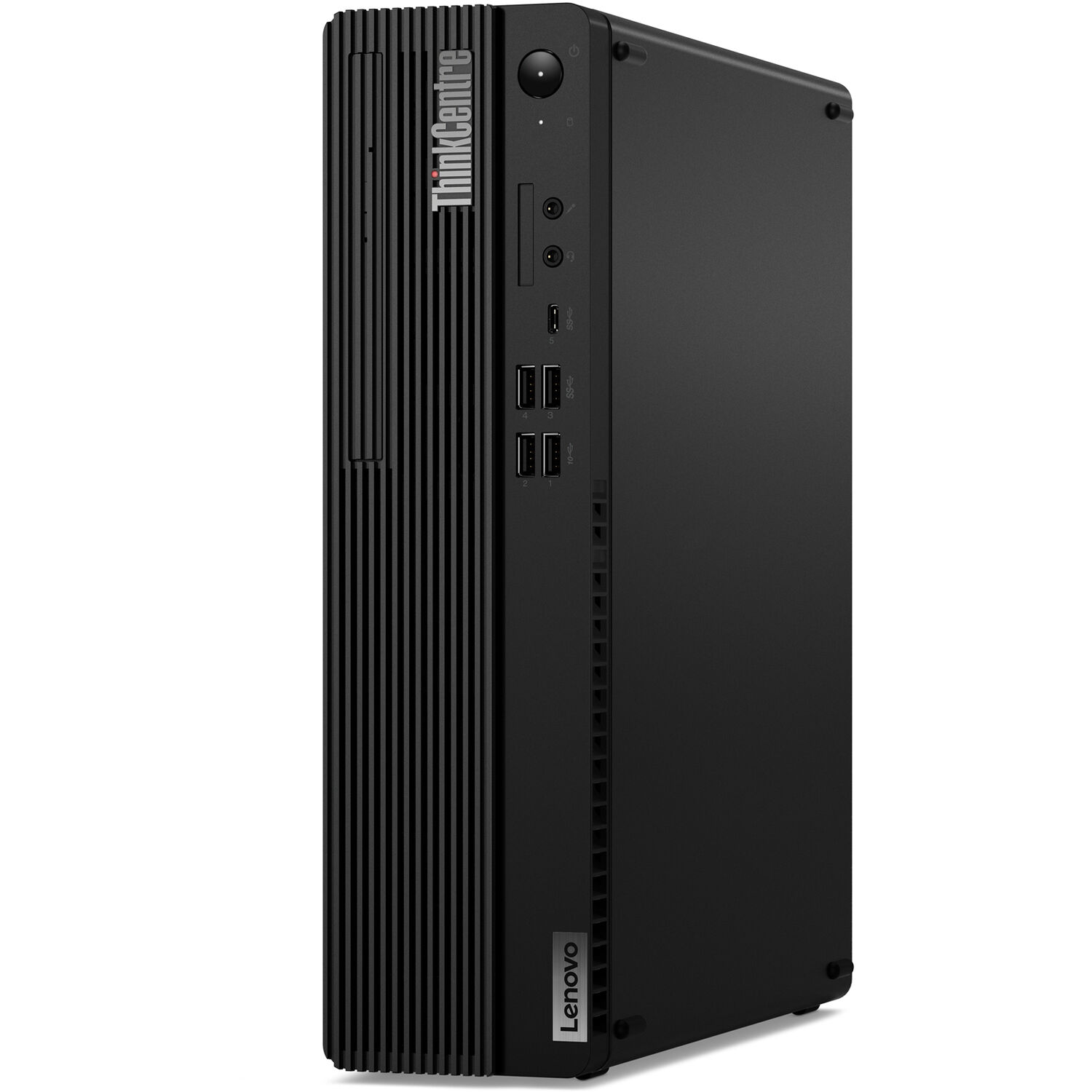Lenovo ThinkCentre M70s Gen 5 small form factor business desktop with Intel Core i3 and black chassis — view 3