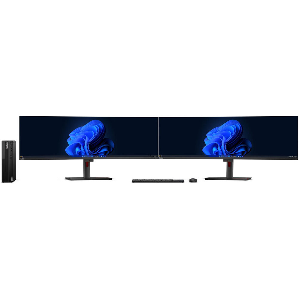 Lenovo ThinkCentre M90s Gen 5 business desktop with Intel Core i5-14500, 32 GB RAM, and compact black chassis — view 10