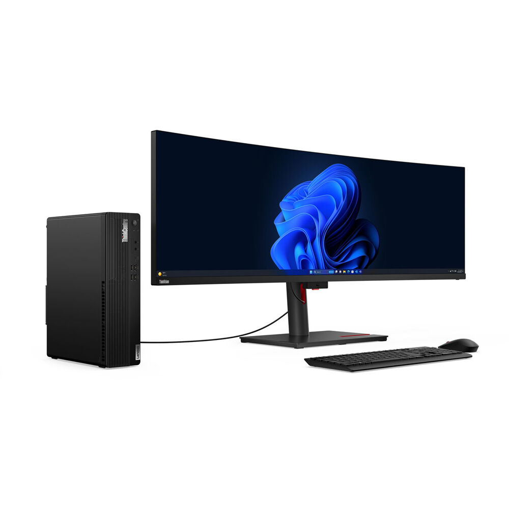 Lenovo ThinkCentre M90s Gen 5 business desktop with Intel Core i5-14500, 32 GB RAM, and compact black chassis — view 8