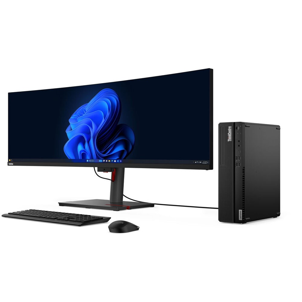 Lenovo ThinkCentre M90s Gen 5 business desktop with Intel Core i5-14500, 32 GB RAM, and compact black chassis — view 9