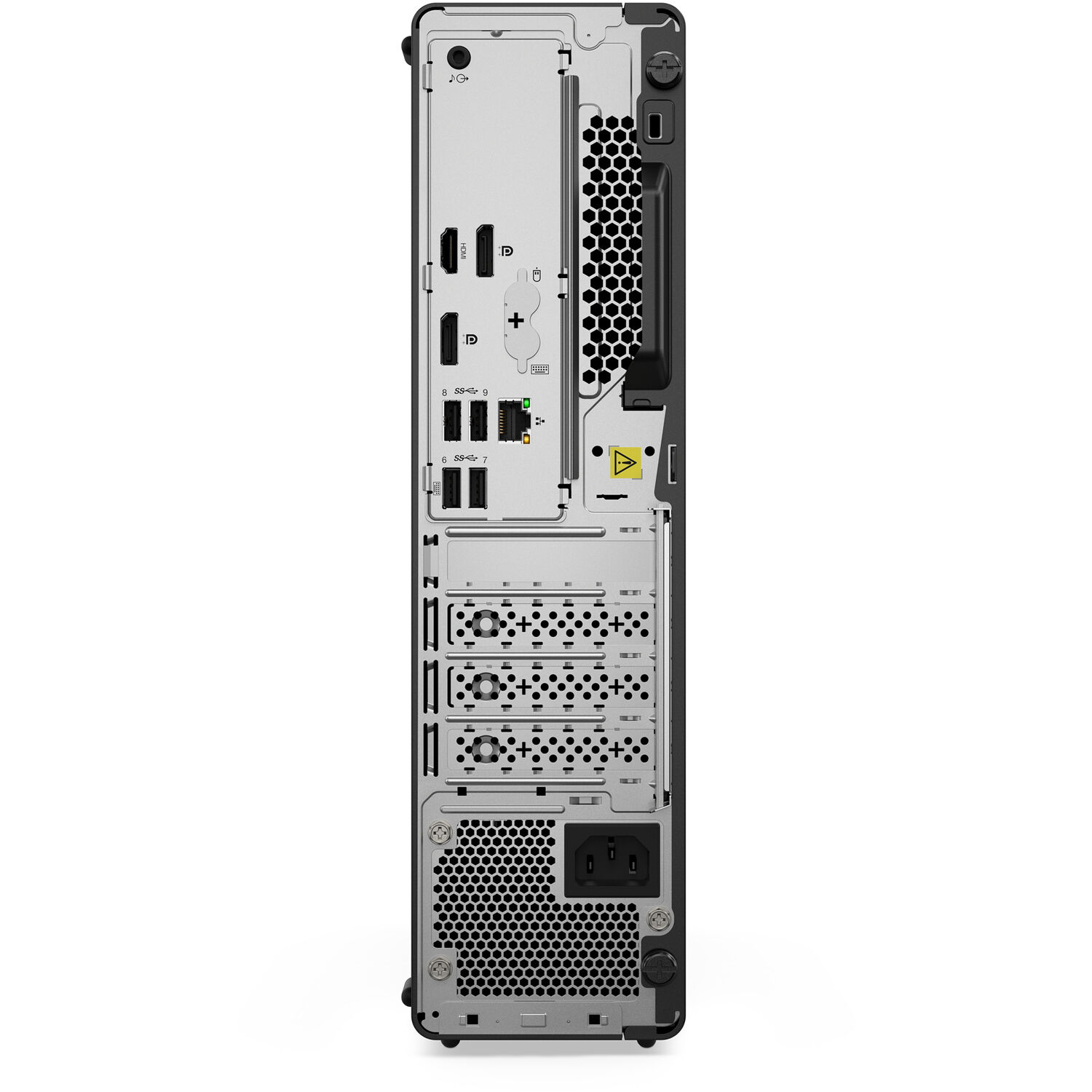 Lenovo ThinkCentre M70s Gen 6 small form factor business desktop in black with Intel Core Ultra 5, 16 GB RAM, and 512 GB SSD — view 2