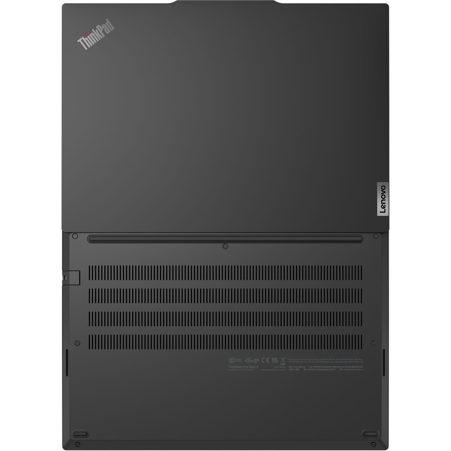 Lenovo ThinkPad E14 business laptop with 14-inch WUXGA display, black chassis, and backlit keyboard — view 9