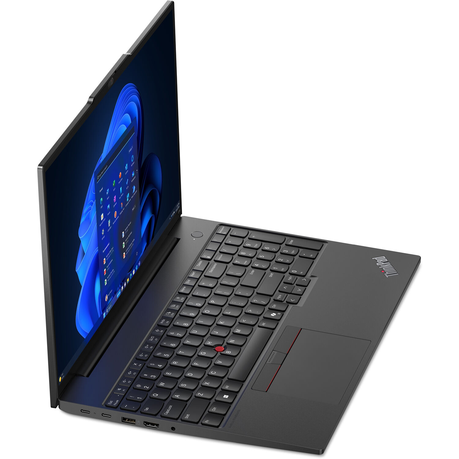 Lenovo ThinkPad E16 business laptop with 16-inch display, Ryzen 7 processor, backlit keyboard, and Windows 11 Pro — view 4