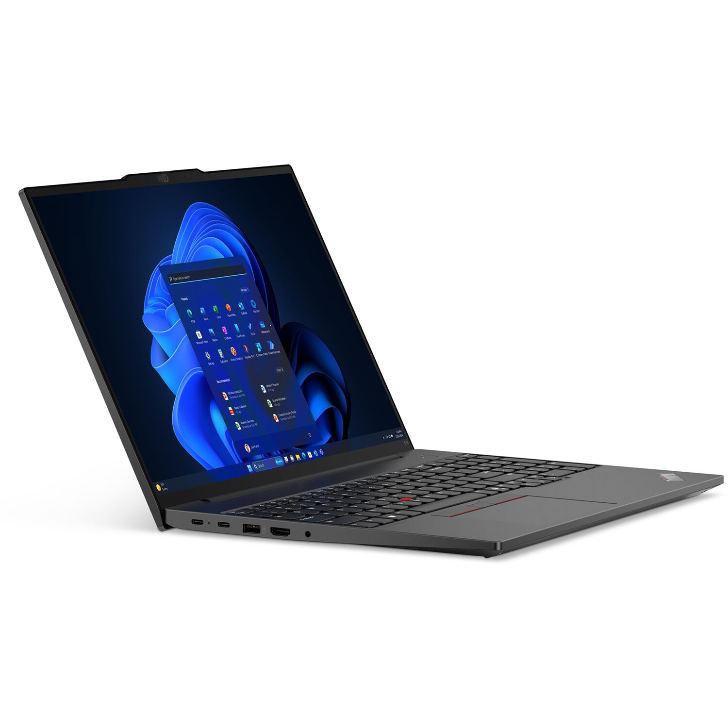 Lenovo ThinkPad E16 business laptop with 16-inch display, Ryzen 7 processor, backlit keyboard, and Windows 11 Pro — view 5