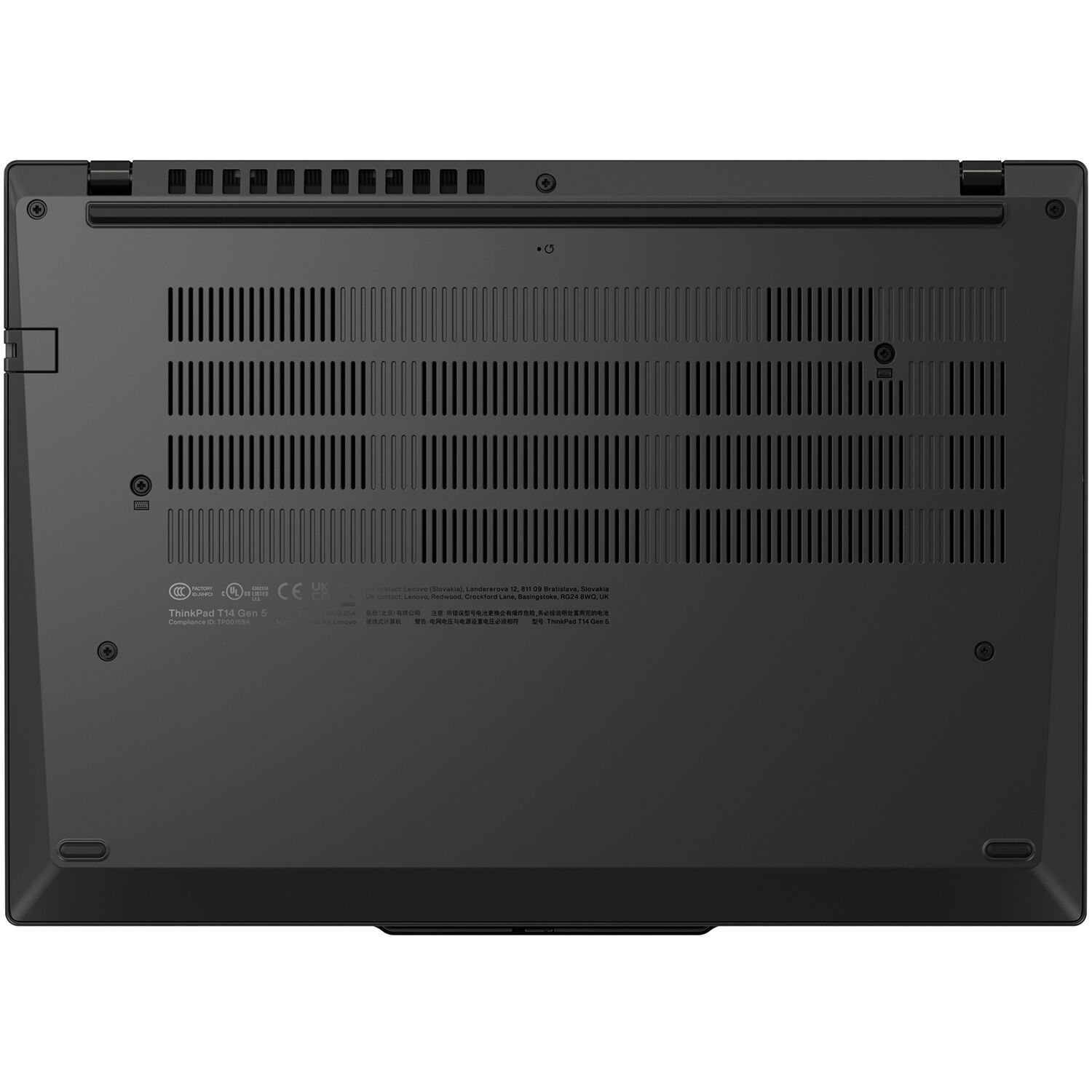 Lenovo ThinkPad T14 Gen 5 14-inch business laptop with Ryzen 7 PRO, 16 GB memory, and black chassis — view 16