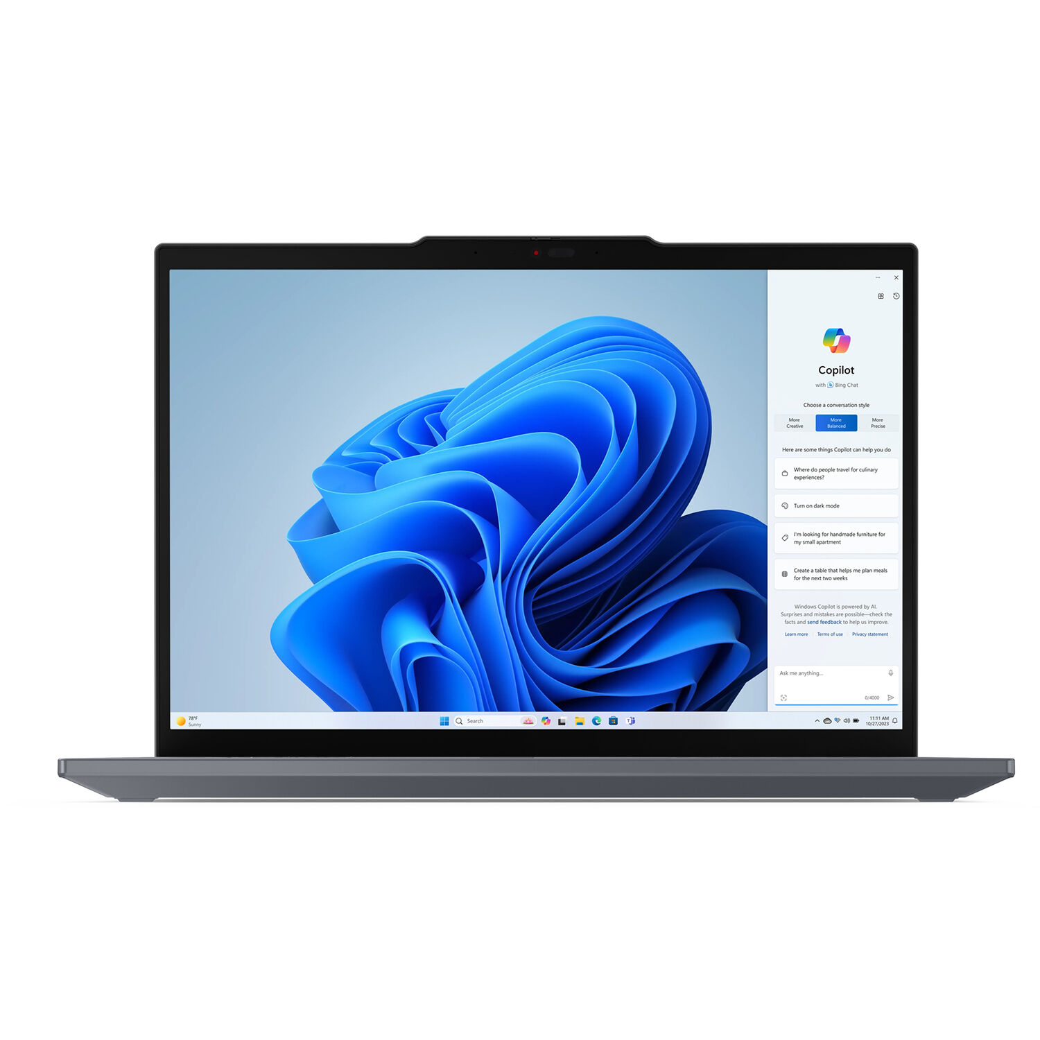 Lenovo ThinkPad T14 AMD G5 business laptop with 14-inch WUXGA display and backlit keyboard — view 2