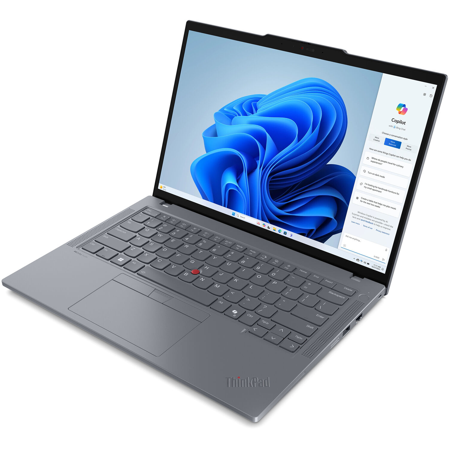 Lenovo ThinkPad T14 AMD G5 business laptop with 14-inch WUXGA display and backlit keyboard — view 5