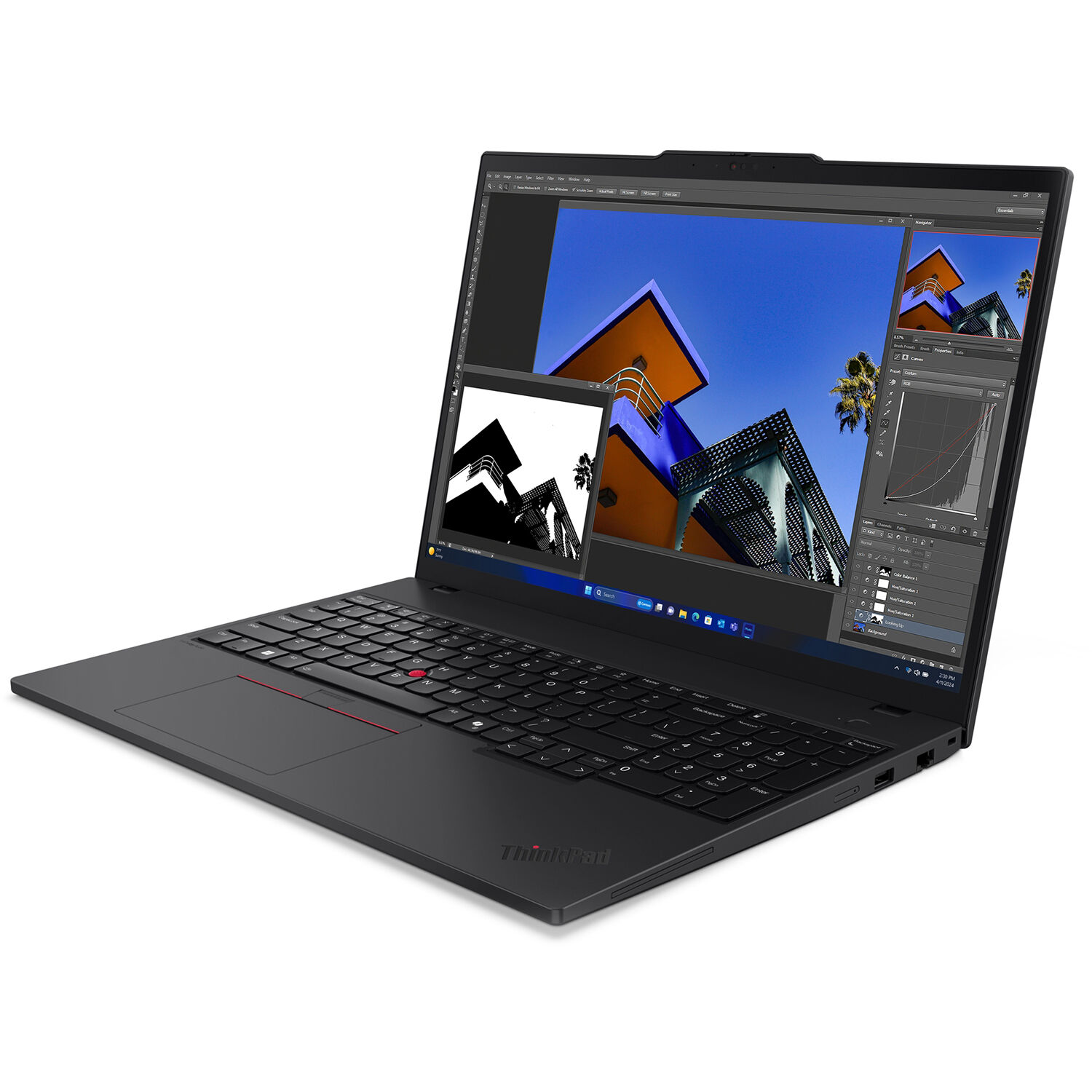 Lenovo ThinkPad T16 Gen 3 business laptop with 16-inch touchscreen, Intel Core Ultra 5, and Windows 11 Pro — view 3