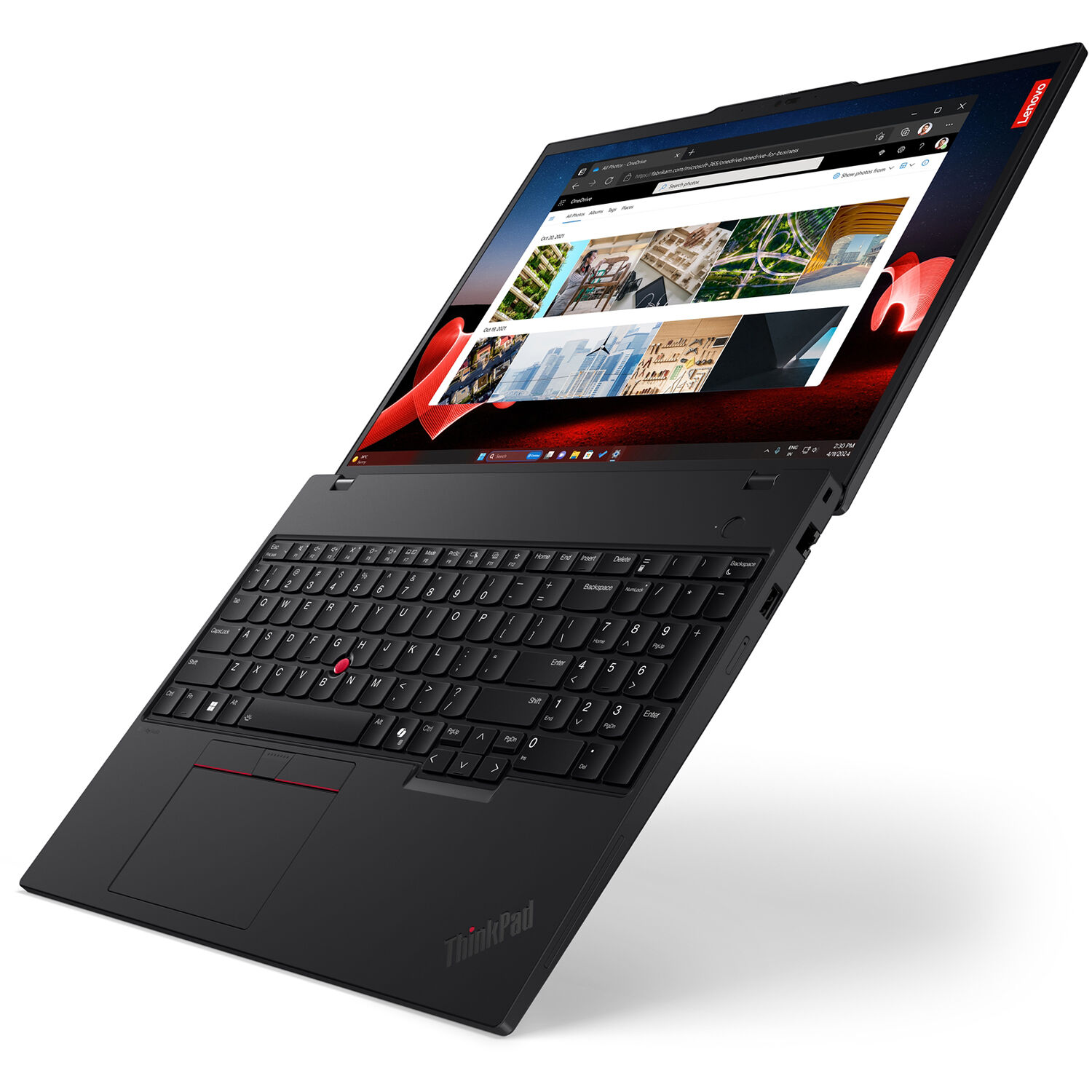 Lenovo ThinkPad T16 Gen 3 business laptop with 16-inch touchscreen, Intel Core Ultra 5, and Windows 11 Pro — view 5