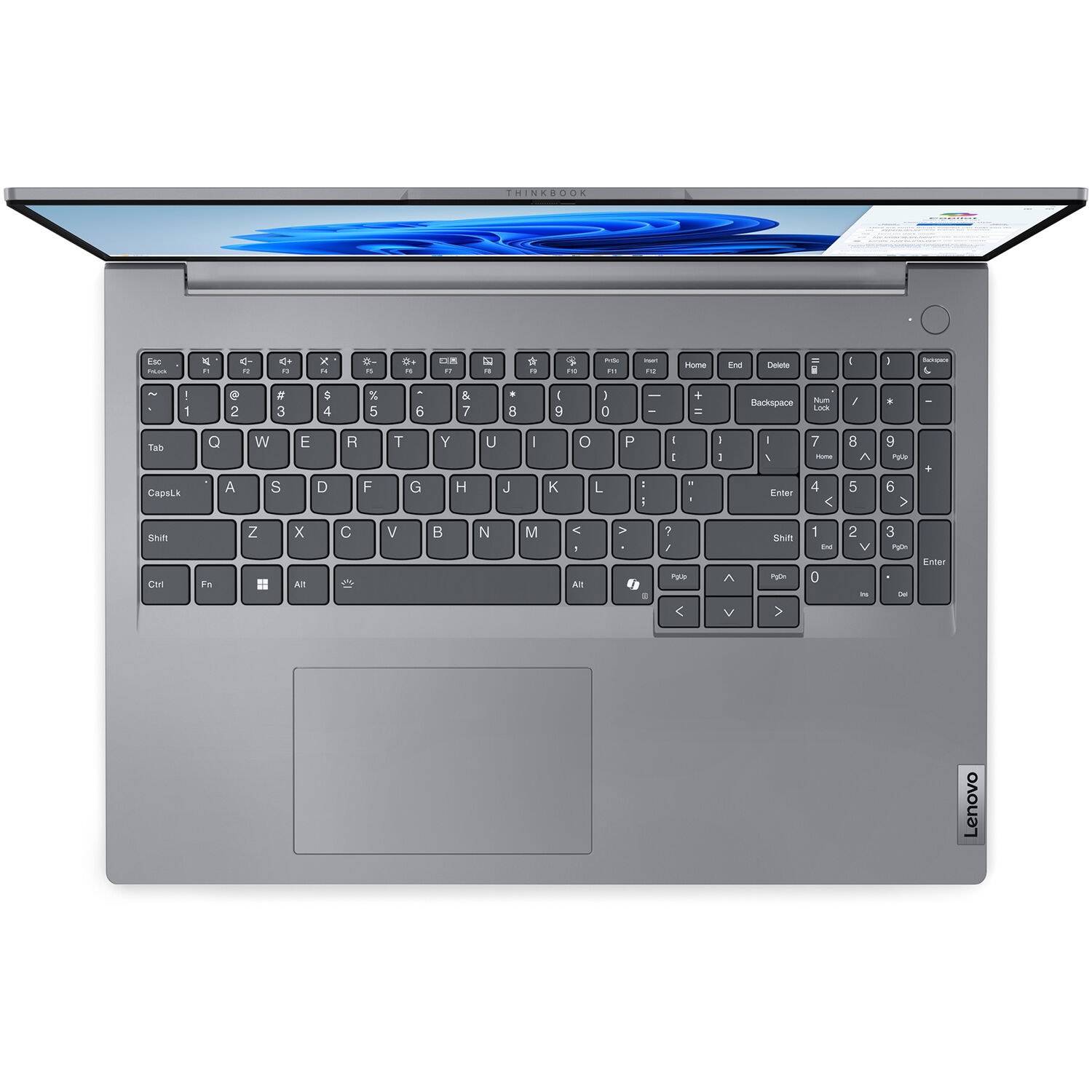 Lenovo ThinkBook 16 G7 ARP laptop in Storm Grey with 16-inch display — view 5