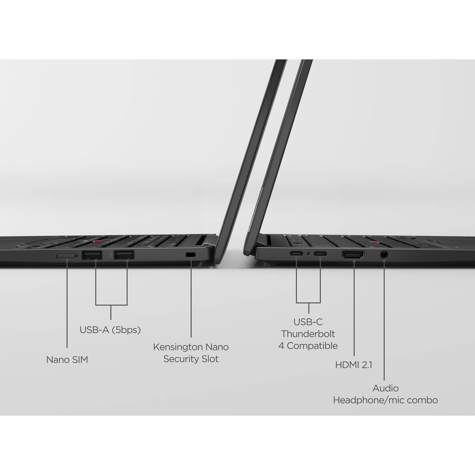 Lenovo ThinkPad T14s G6 business laptop in black with 14-inch WUXGA display — view 21