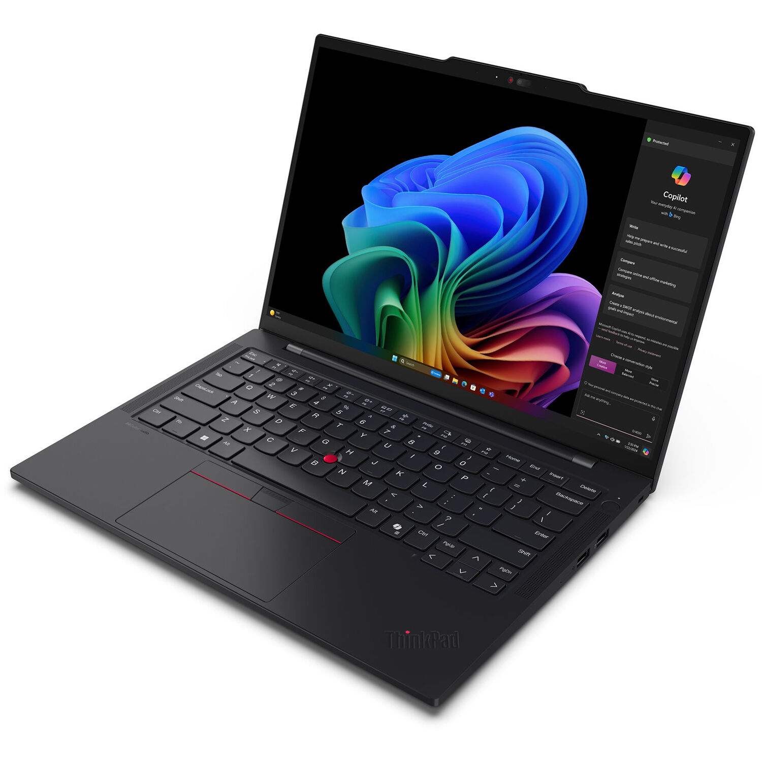 Lenovo ThinkPad T14s G6 business laptop in black with 14-inch WUXGA display — view 4
