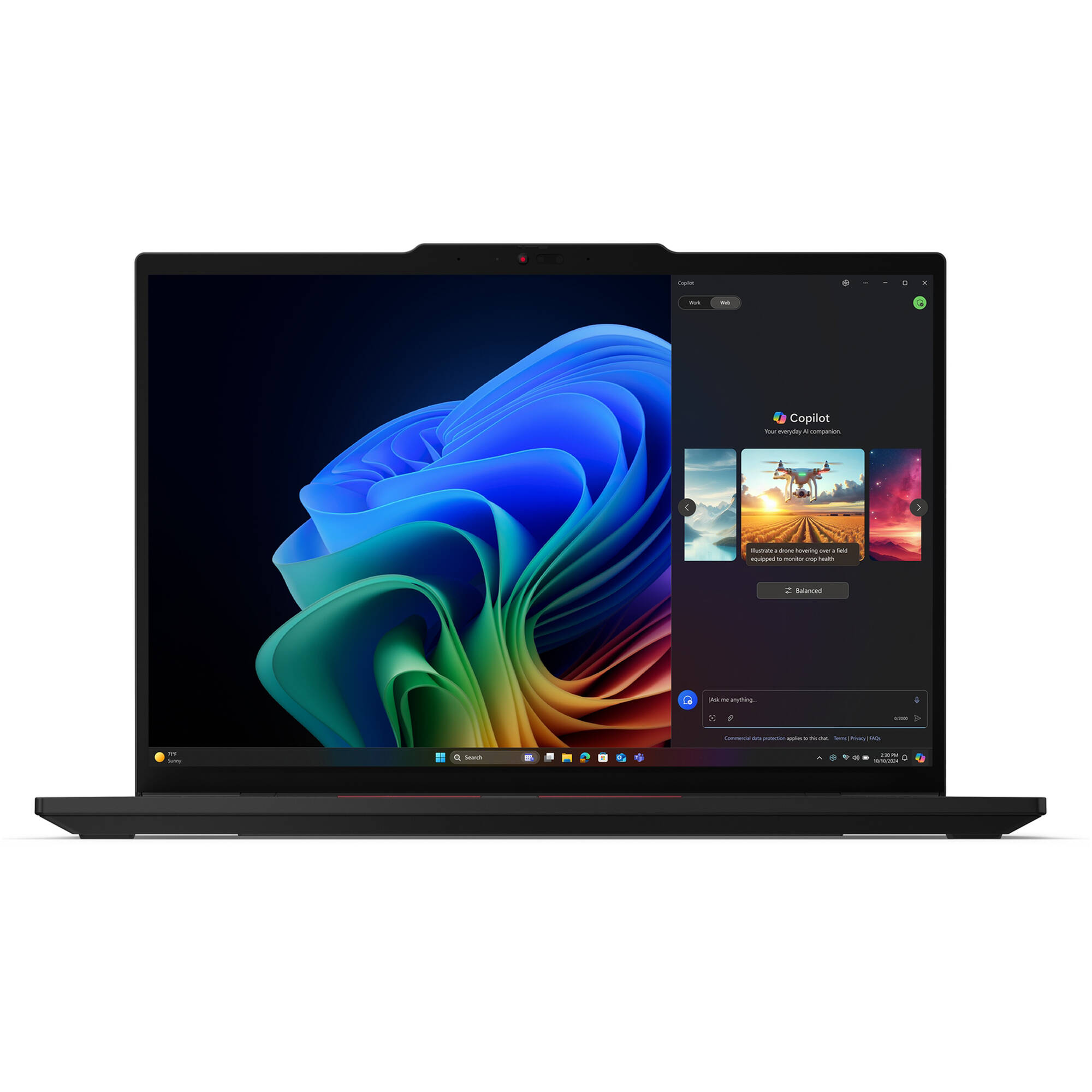 Lenovo ThinkPad T14s Snapdragon G6 black business laptop with 14-inch WUXGA display — view 2