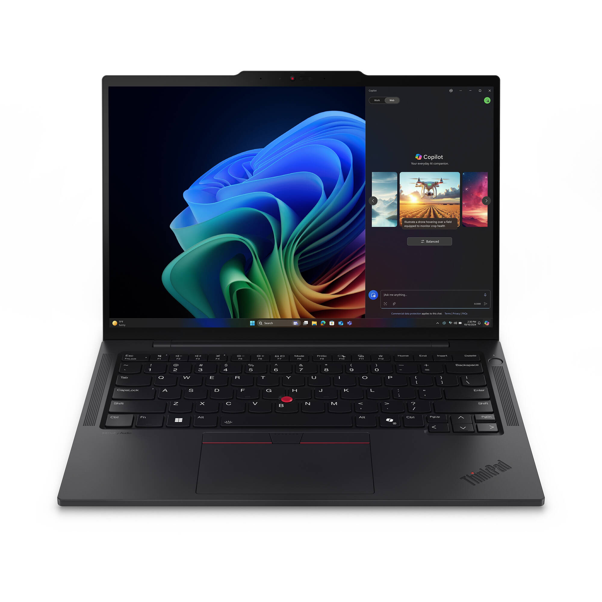 Lenovo ThinkPad T14s Snapdragon G6 black business laptop with 14-inch WUXGA display — view 3