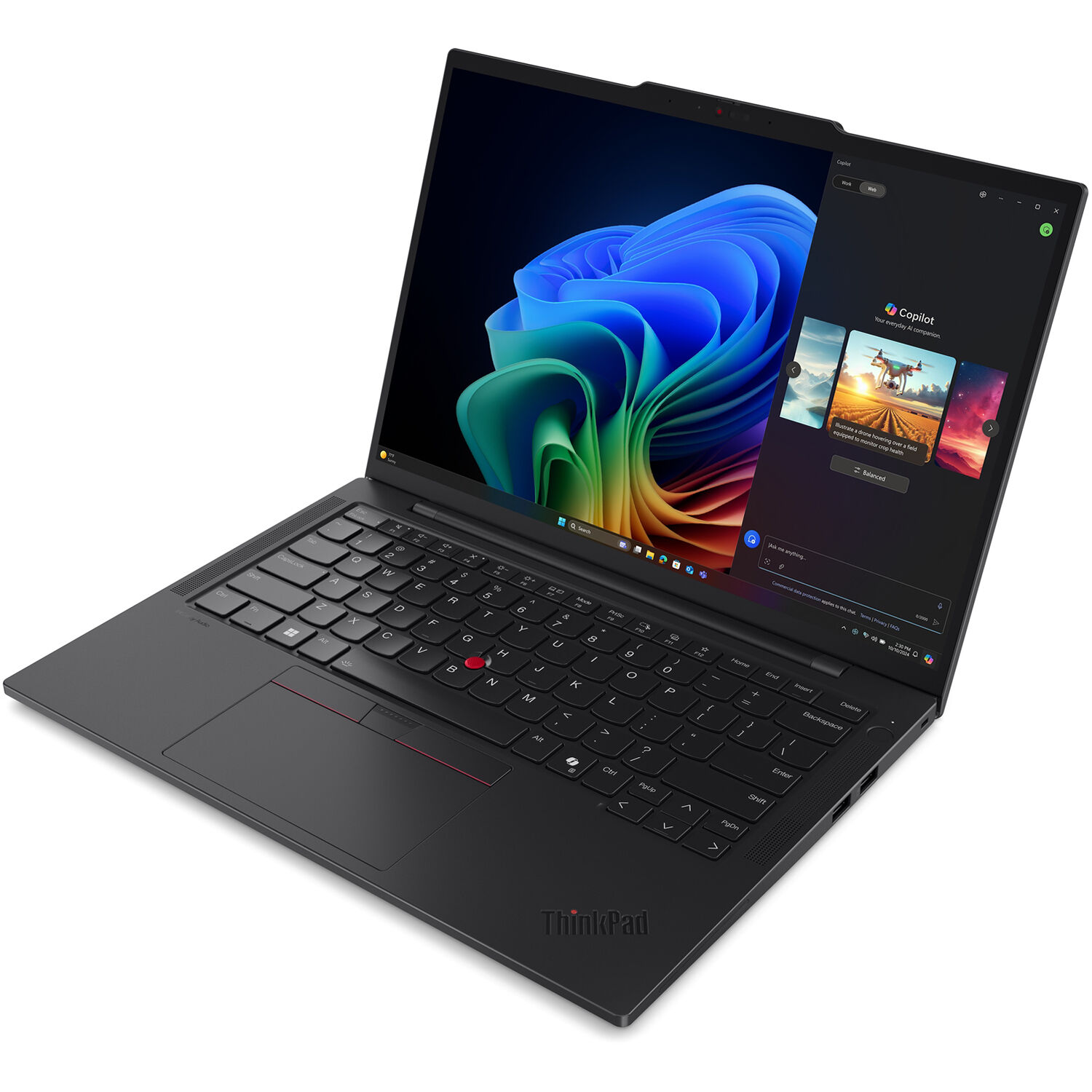 Lenovo ThinkPad T14s Snapdragon G6 black business laptop with 14-inch WUXGA display — view 4