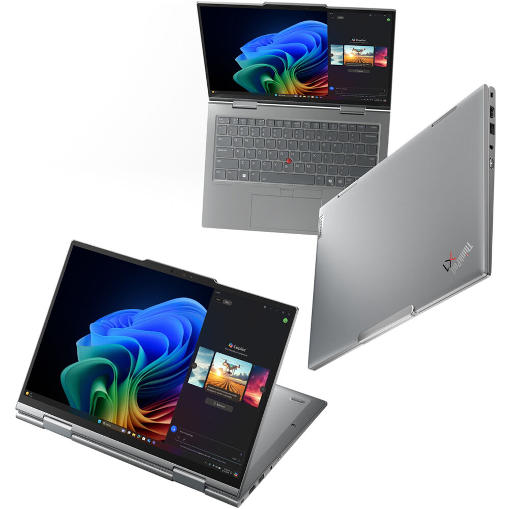 Lenovo ThinkPad X1 2-in-1 G10 14-inch WUXGA touch laptop in tablet mode with Intel Core Ultra 7 and black keyboard — view 20