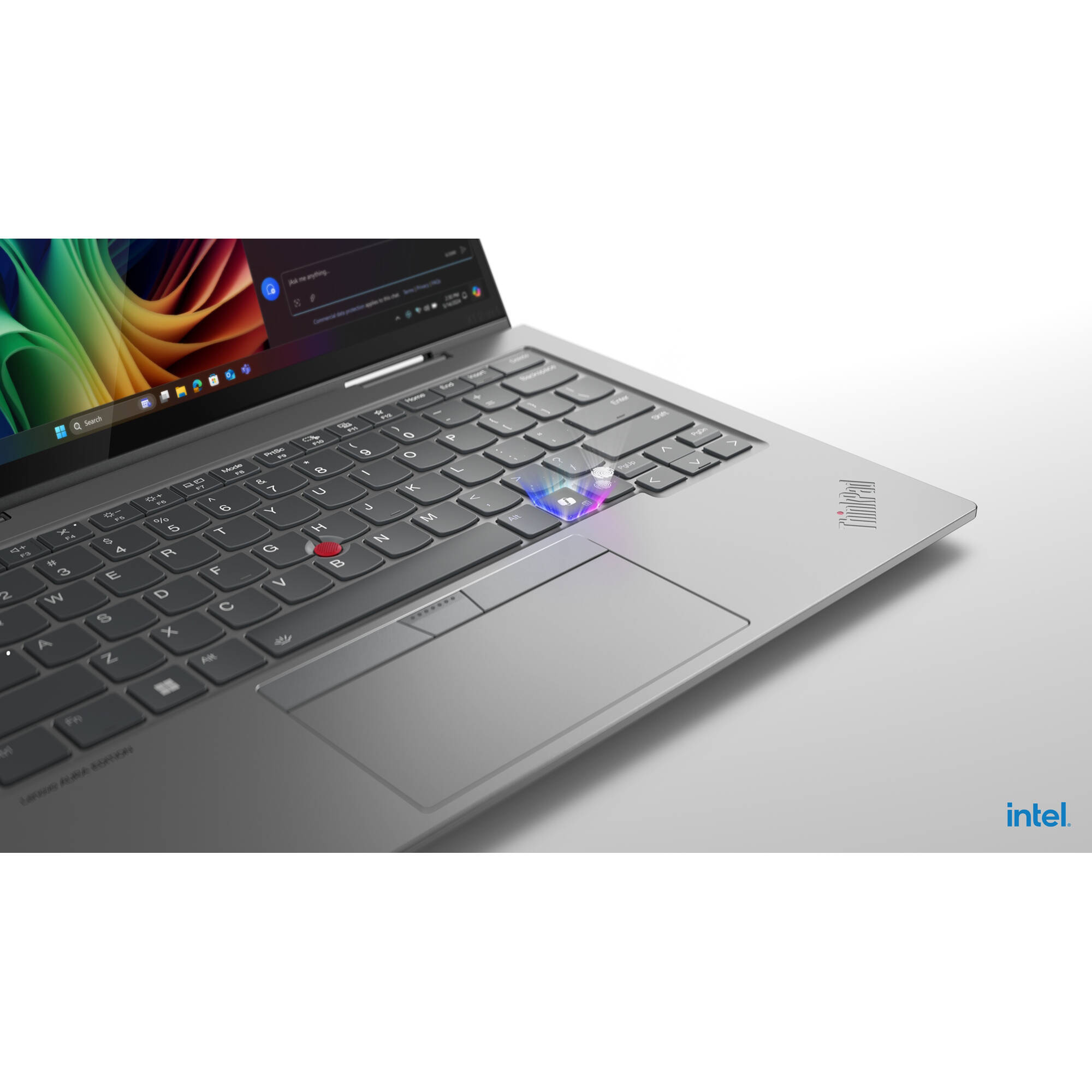 Lenovo ThinkPad X1 2-in-1 G10 14-inch WUXGA touch laptop in tablet mode with Intel Core Ultra 7 and black keyboard — view 30