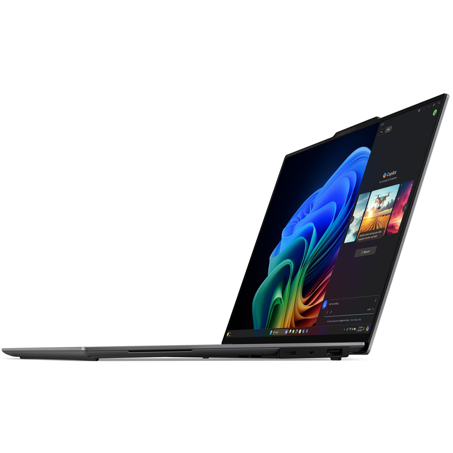 Lenovo ThinkPad X915 G1 business laptop with 15.3-inch 2.8K touch display and black Arctic Grey finish — view 5