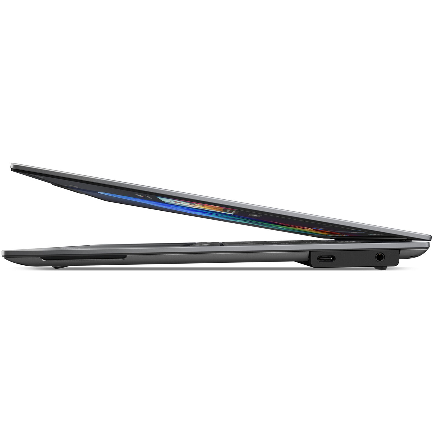 Lenovo ThinkPad X914 Gen 1 business laptop with 14-inch WUXGA display, black chassis, and backlit keyboard — view 13