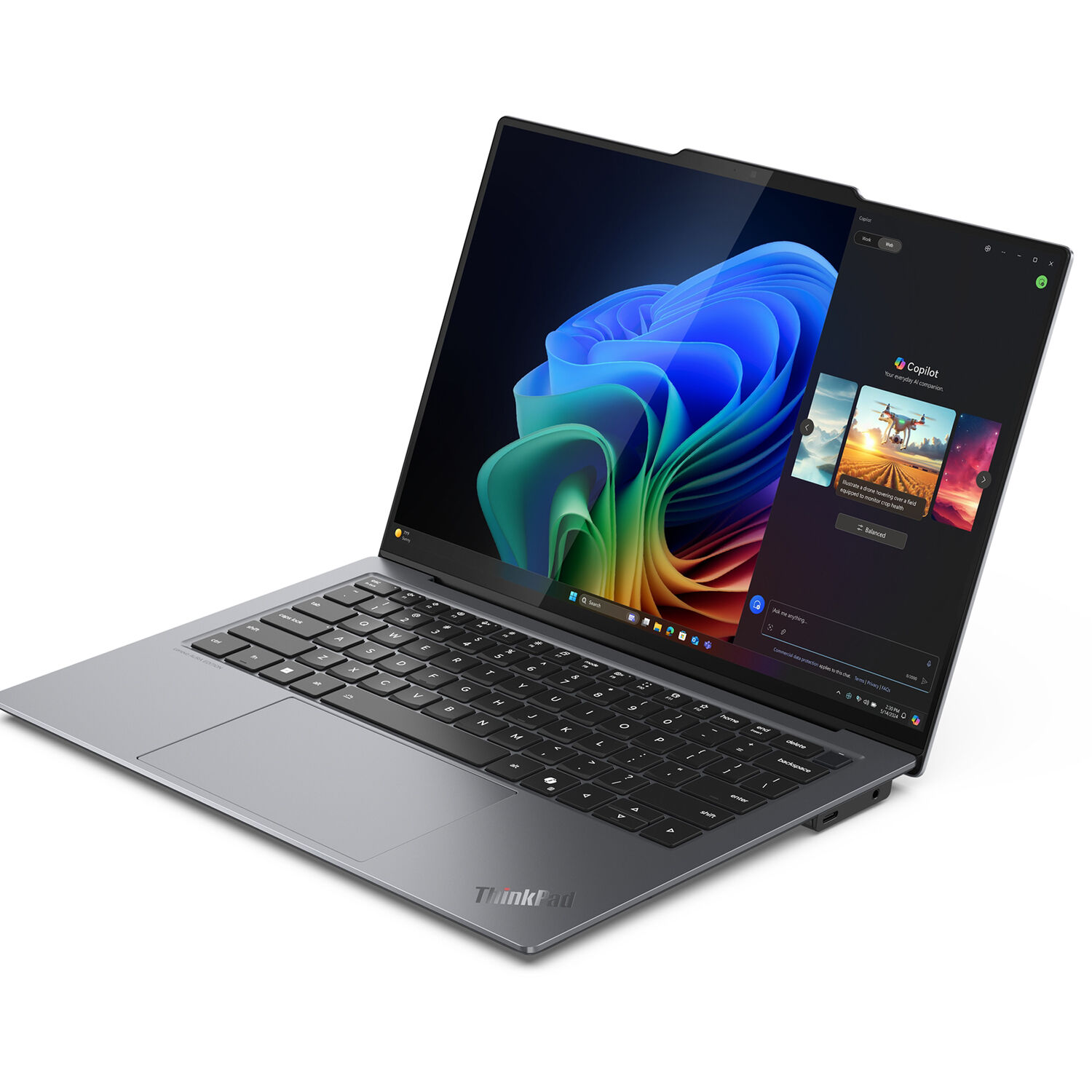 Lenovo ThinkPad X914 Gen 1 business laptop with 14-inch WUXGA display, black chassis, and backlit keyboard — view 4
