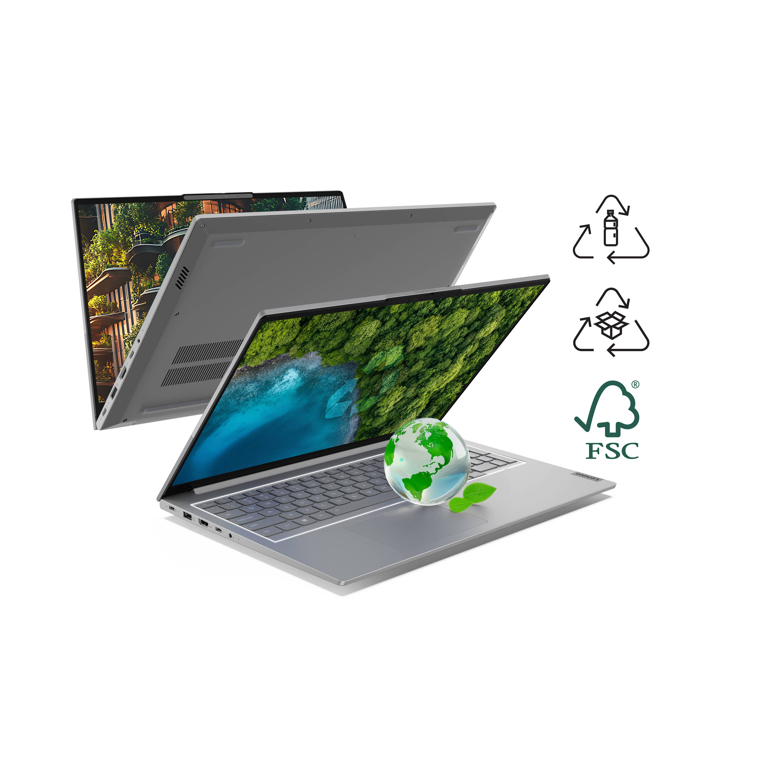 Lenovo ThinkBook 16 G8 IAL business laptop in Luna Grey with 16-inch WUXGA display — view 15
