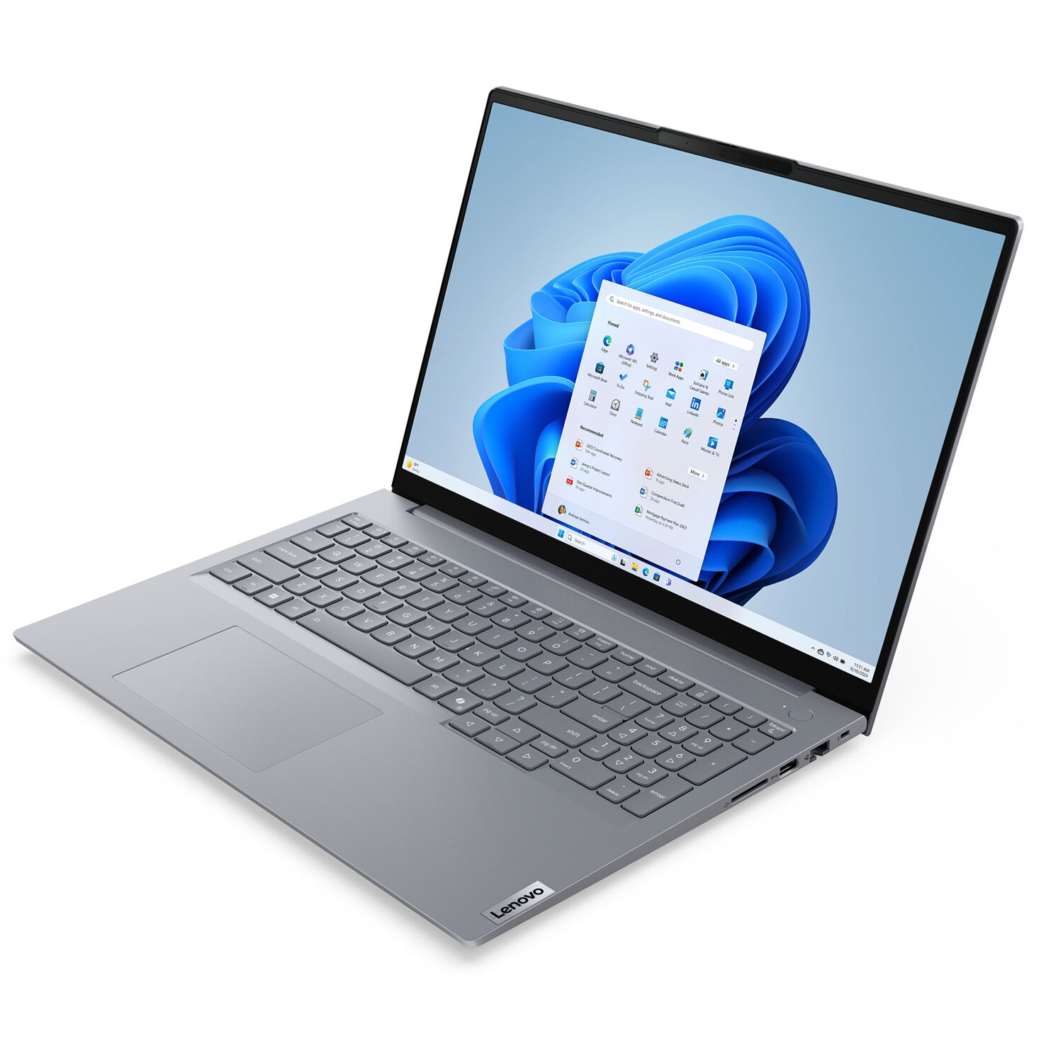 Lenovo ThinkBook 16 G8 IAL business laptop in Luna Grey with 16-inch WUXGA display — view 3