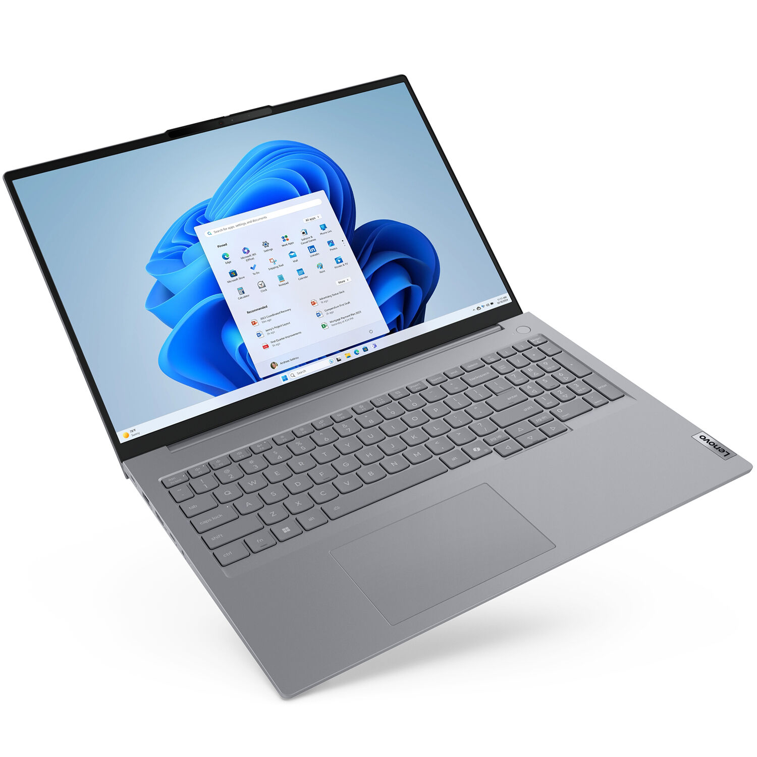 Lenovo ThinkBook 16 G8 IAL business laptop in Luna Grey with 16-inch WUXGA display — view 4