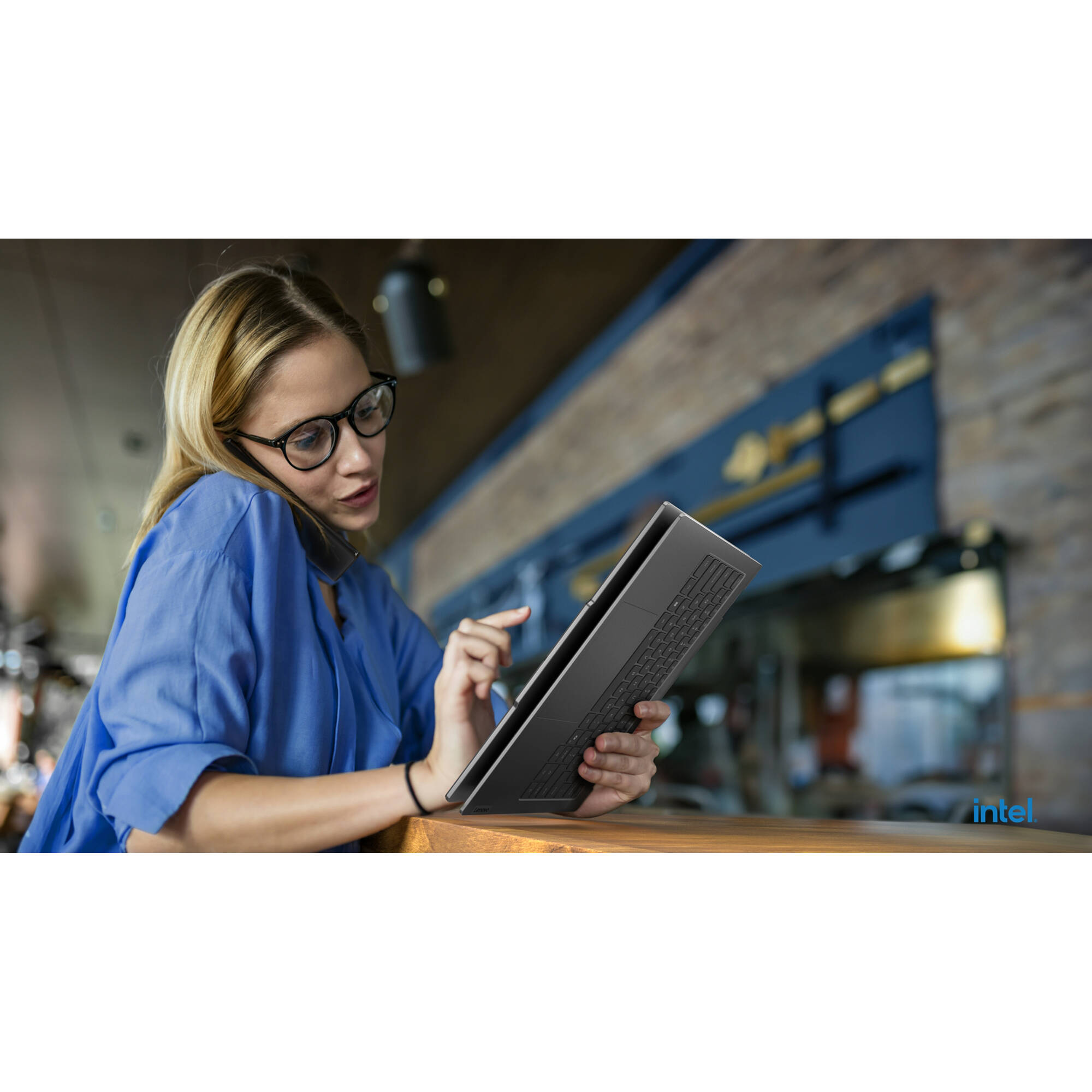 Lenovo ThinkBook 14 2-in-1 G5 convertible laptop with 14-inch touch display and Luna Grey finish — view 12