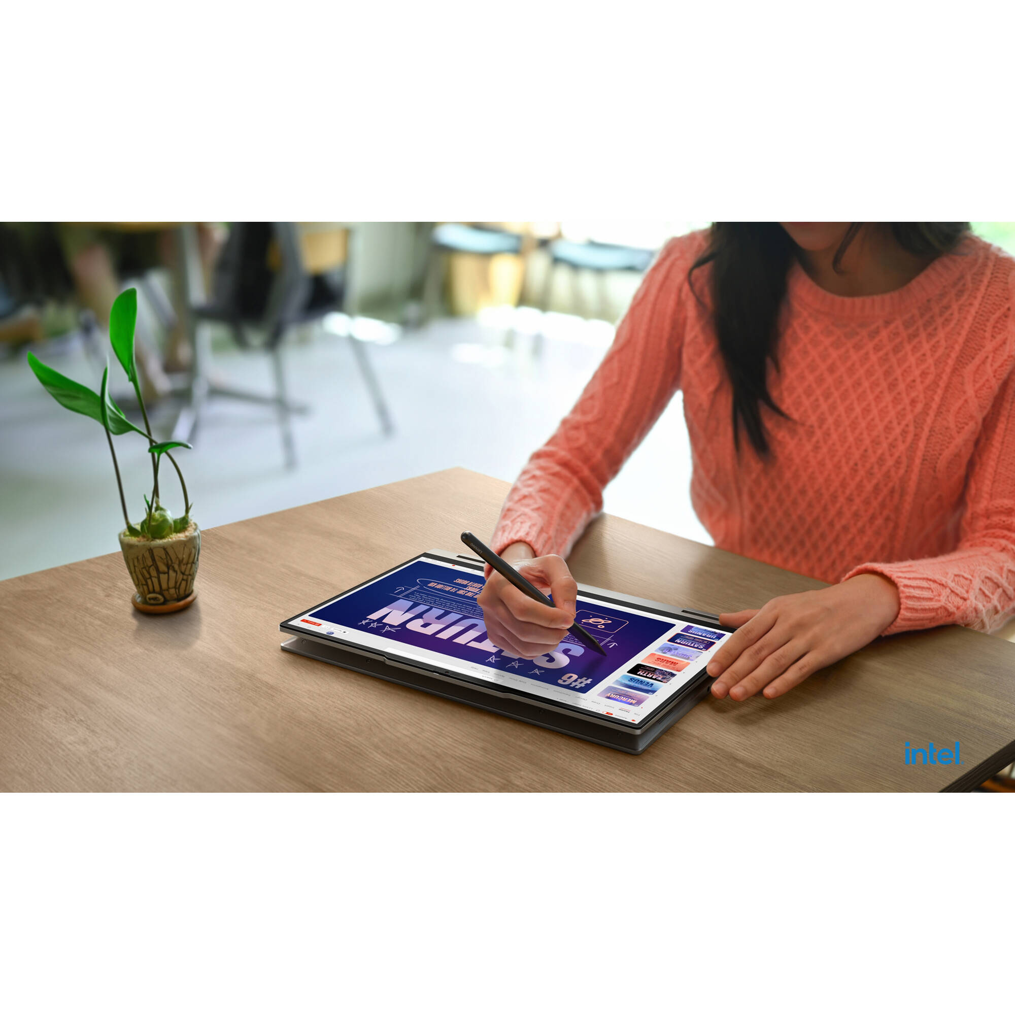 Lenovo ThinkBook 14 2-in-1 G5 convertible laptop with 14-inch touch display and Luna Grey finish — view 16