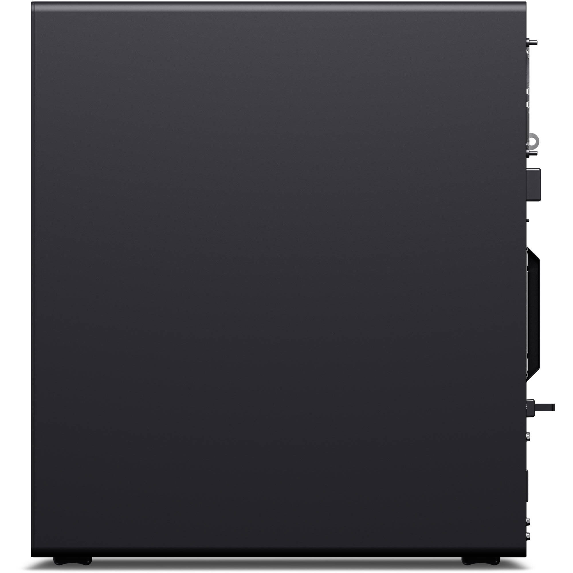 Lenovo ThinkStation P3 Tower Gen 2 desktop workstation in black with Intel Core Ultra 7, 16 GB memory, and 512 GB PCIe Gen 5 SSD — view 6