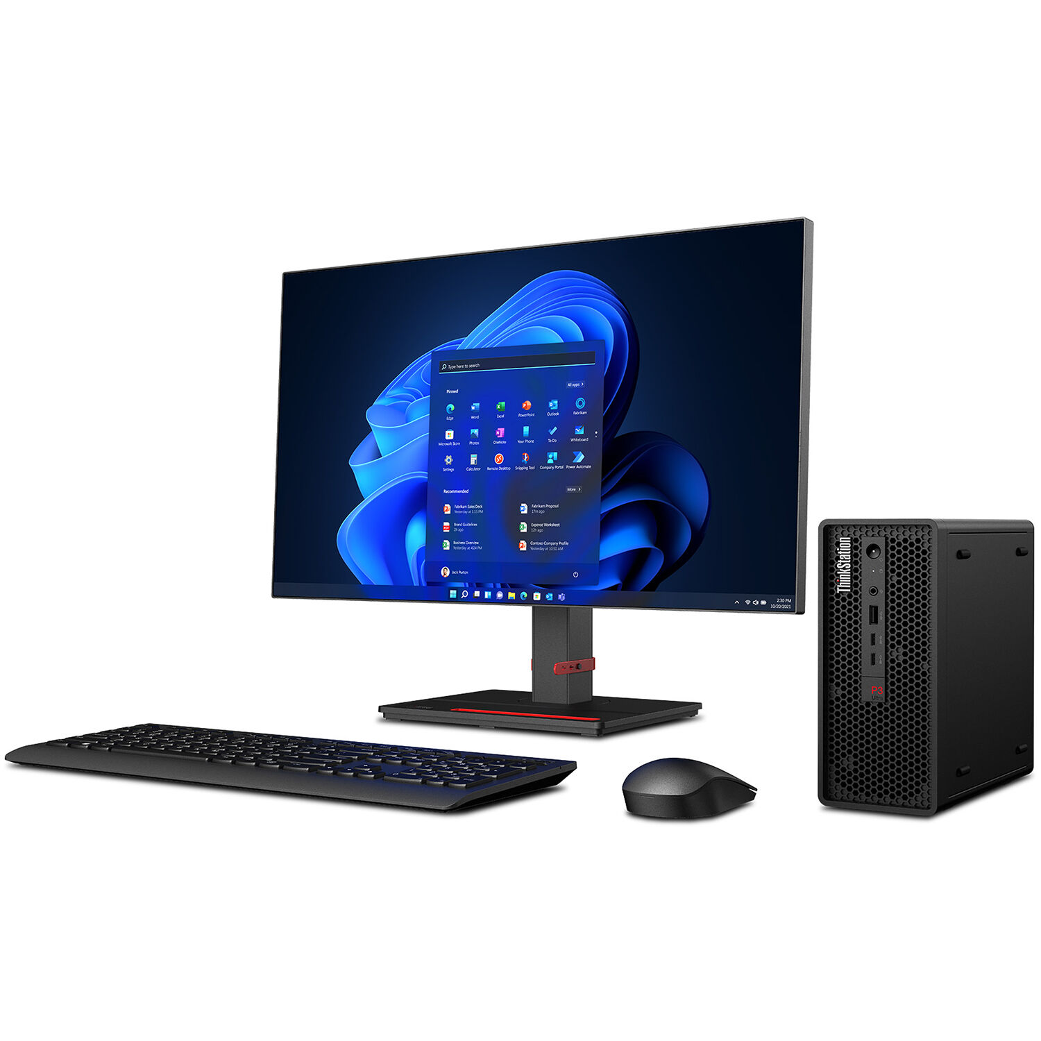 Lenovo ThinkStation P3 Ultra SFF G2 compact workstation with Intel Core Ultra 7, NVIDIA RTX A400, and 32 GB memory — view 10