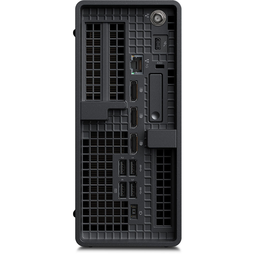 Lenovo ThinkStation P3 Ultra SFF Gen 2 workstation desktop with Intel Core Ultra 5, integrated graphics, and compact black chassis — view 2