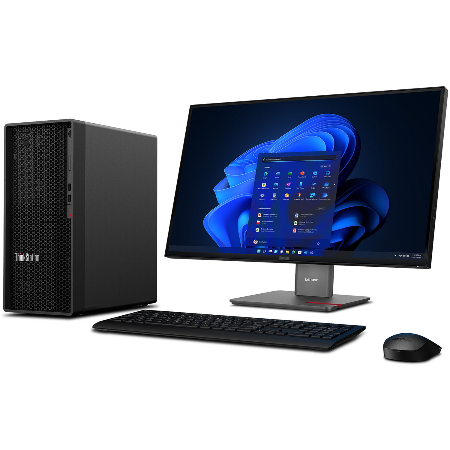 Lenovo ThinkStation P2 Tower G2 workstation with Core Ultra 5 235, 16 GB RAM, 512 GB SSD, and Windows 11 Pro — view 9