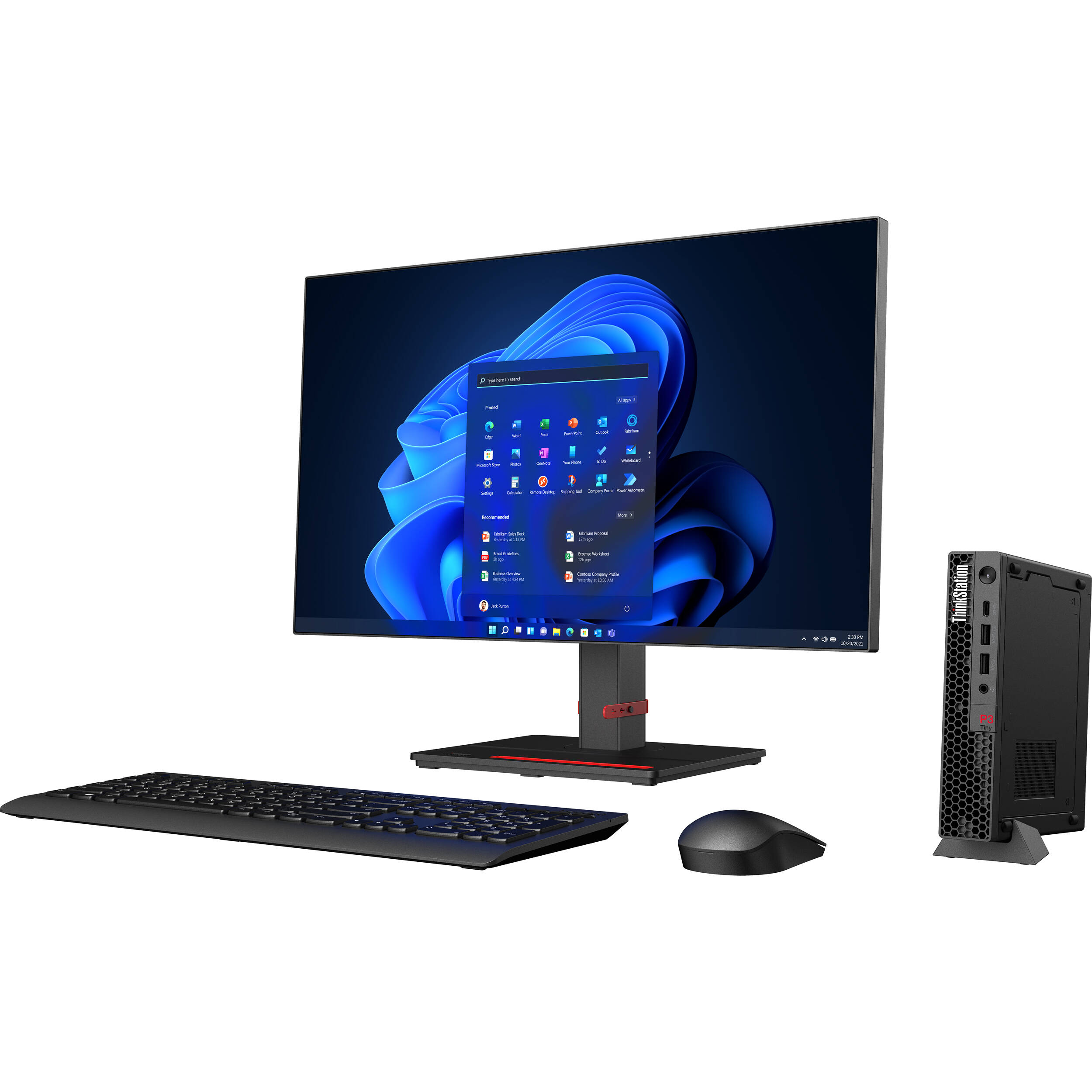 Lenovo ThinkStation P3 Tiny G2 compact workstation with Intel U5235, 16 GB RAM, and 512 GB SSD — view 11