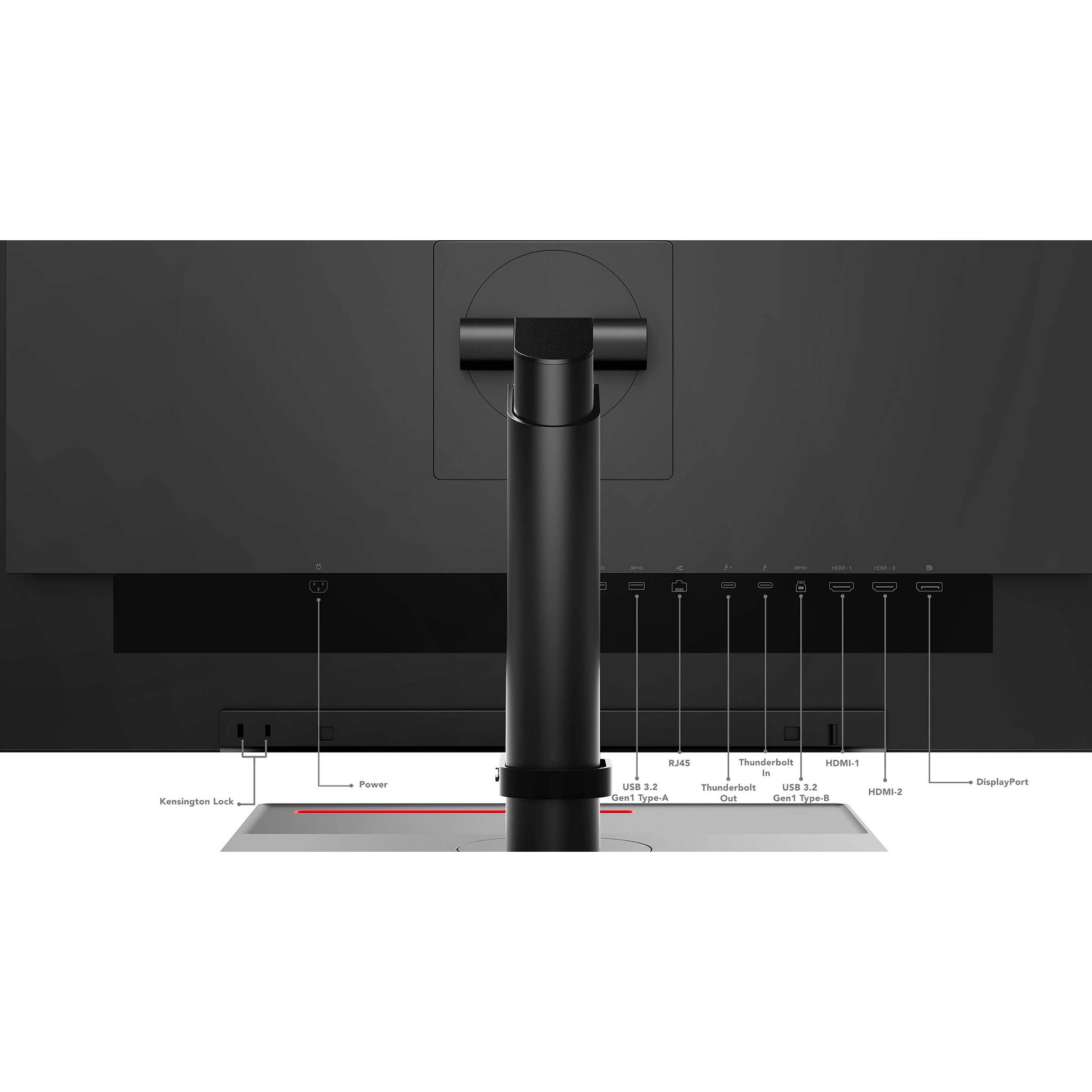 Lenovo P27u-20 27-inch 4K IPS monitor with Thunderbolt 4 and ergonomic stand — view 7