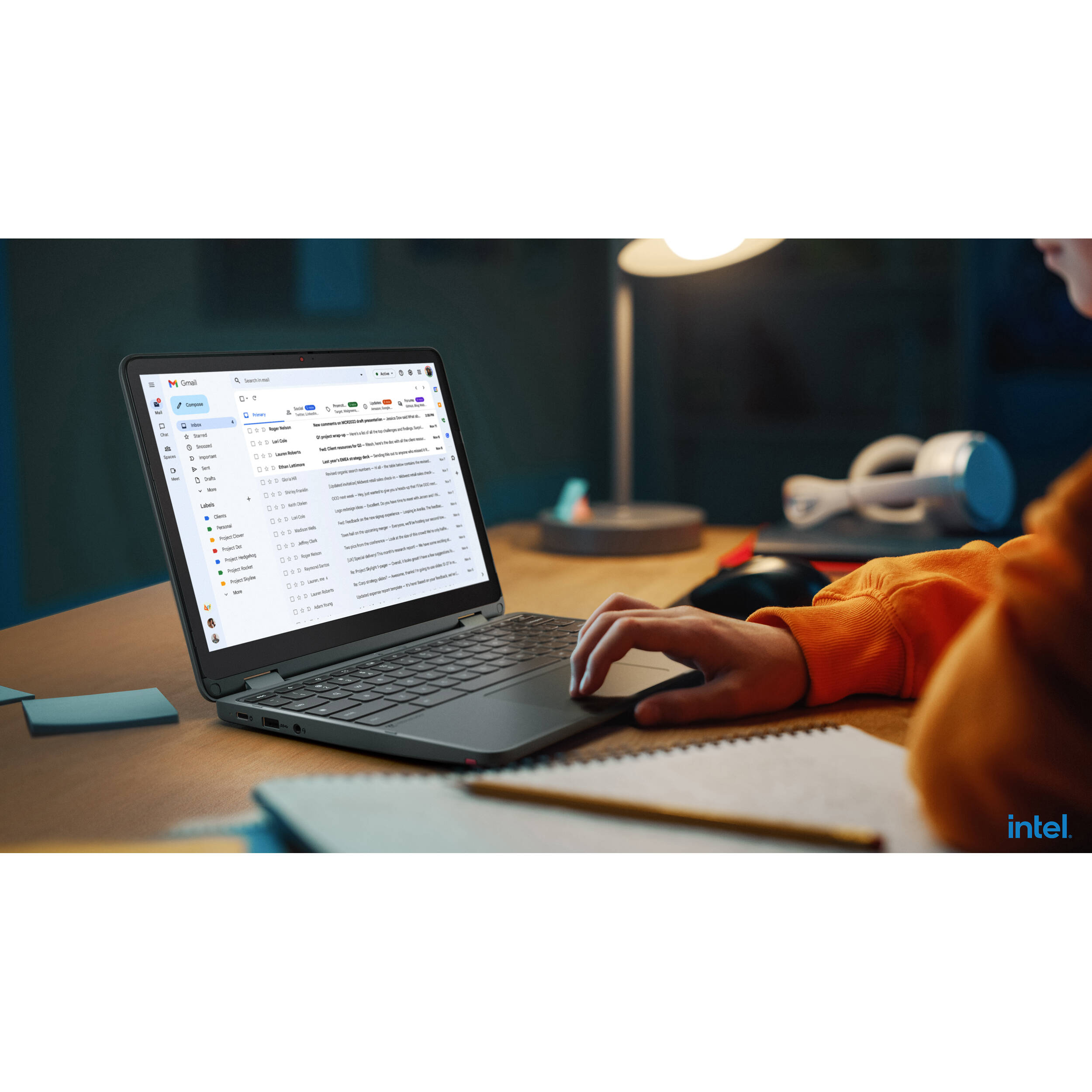 Lenovo TS 500e G4 Chromebook with 12.2-inch touch display, Intel N100, and black 2-in-1 chassis — view 20