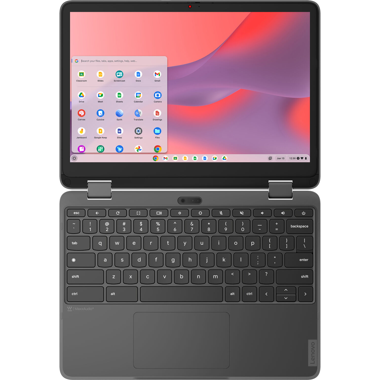 Lenovo TS 500e G4 Chromebook with 12.2-inch touch display, Intel N100, and black 2-in-1 chassis — view 8