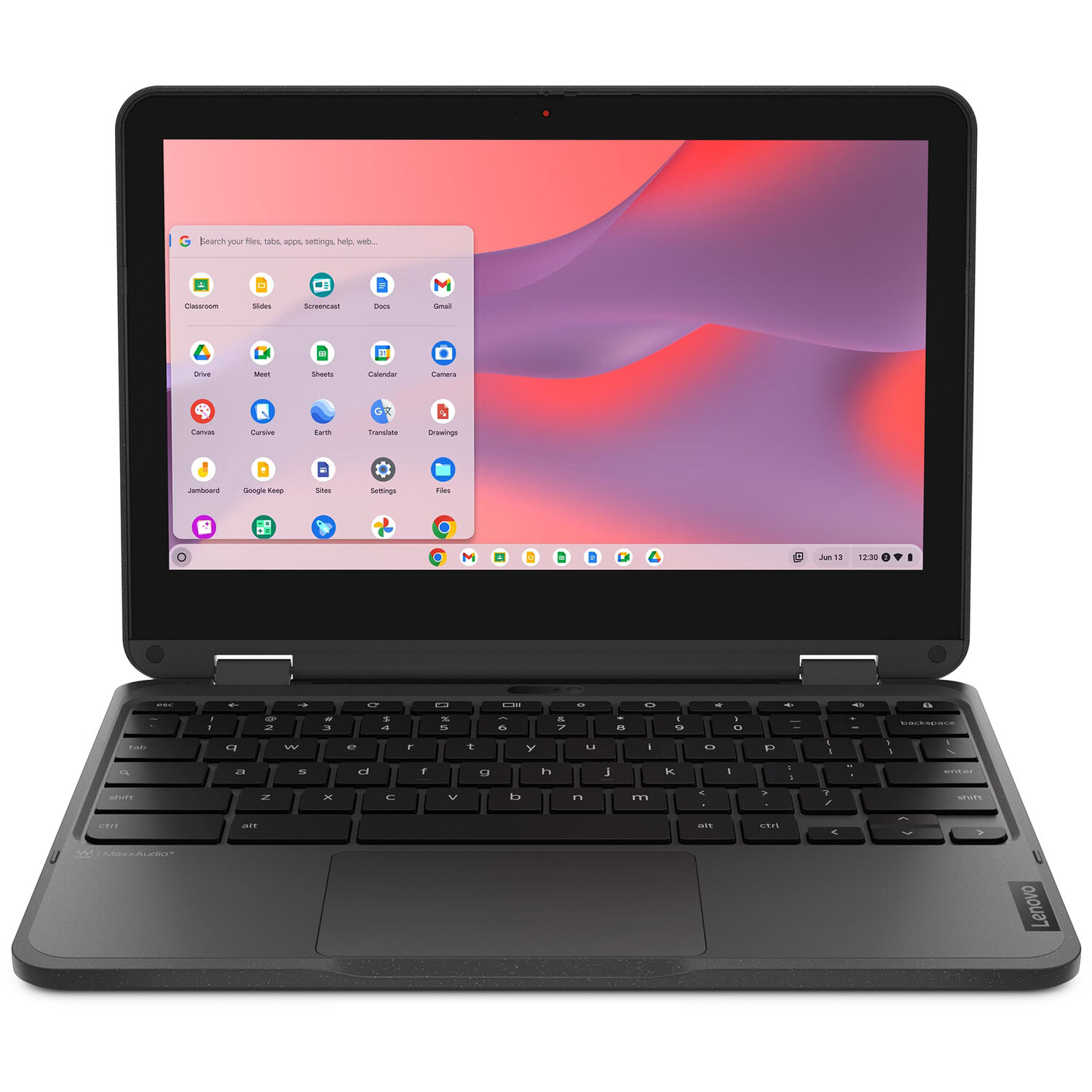 Lenovo 500e G4s Chromebook with 11.6-inch touchscreen, Intel N100, and dual cameras — view 3