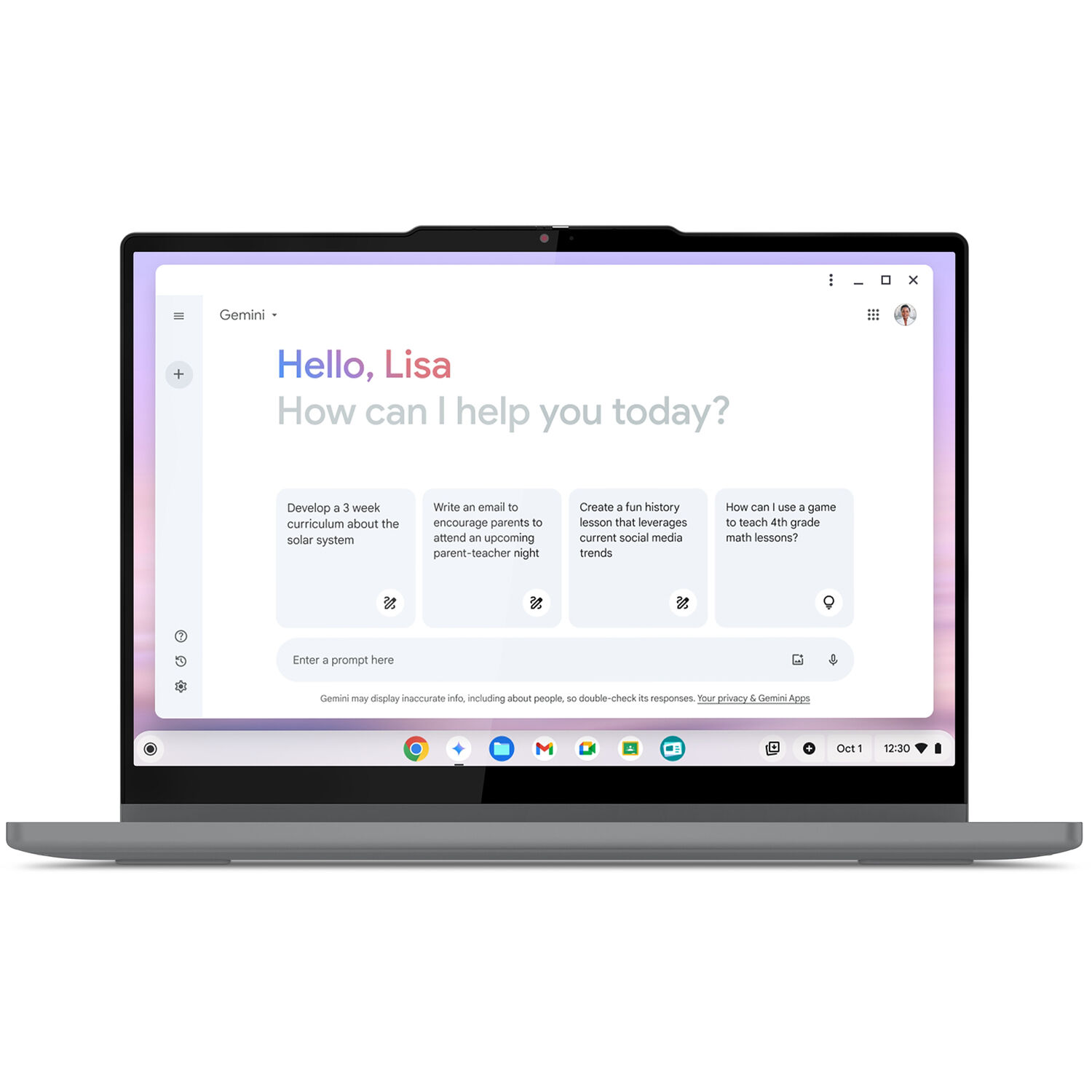 Lenovo Chrome Plus 2-in-1 Chromebook with 14-inch WUXGA touch display, Intel Core 5, and grey finish — view 2