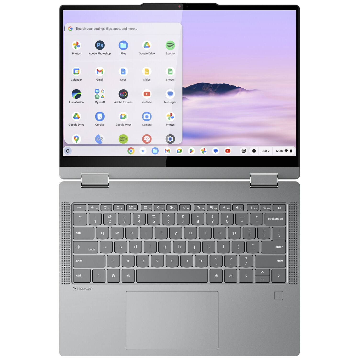 Lenovo Chrome Plus 2-in-1 Chromebook with 14-inch WUXGA touch display, Intel Core 5, and grey finish — view 9