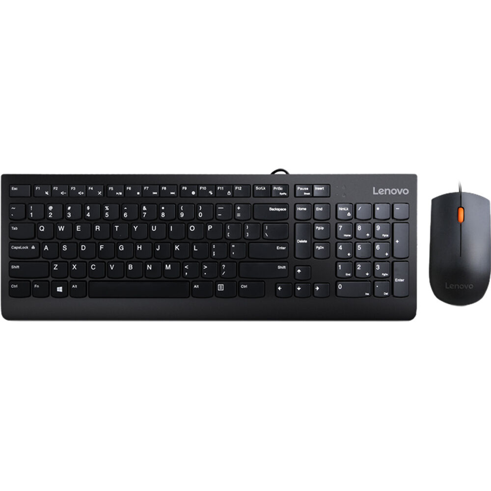 Lenovo 300 USB Combo wired keyboard and mouse set with USB connectivity — view 2