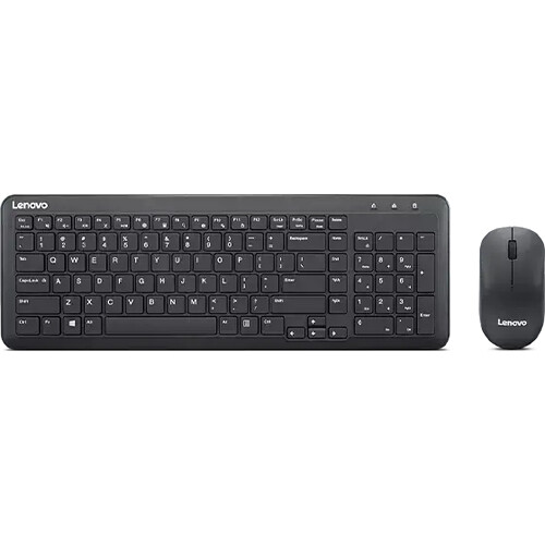 Lenovo 300 Wireless Combo keyboard and mouse set with compact wireless desktop design — view 2